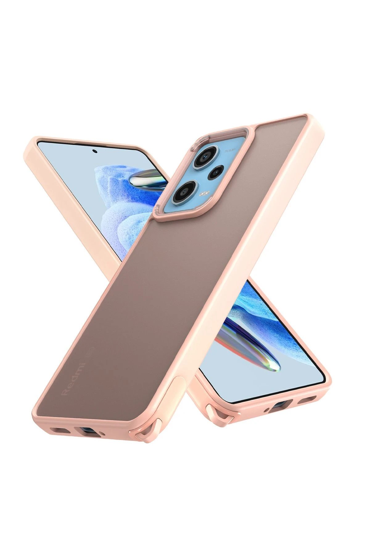 Xiaomi Redmi Note 12 Pro 5G Kılıf Elegant Kapak - Pudra-(5796)