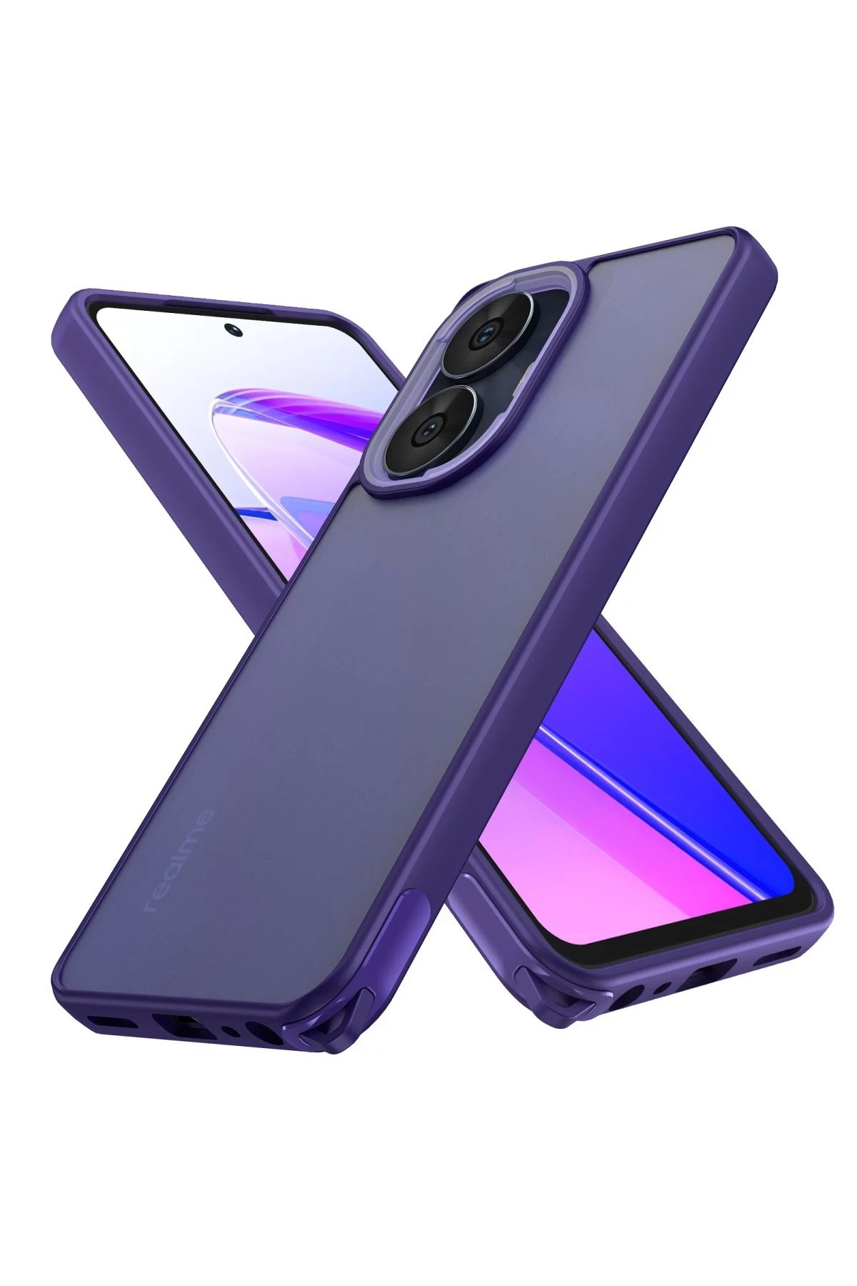 Realme C55 Kılıf Elegant Kapak - Derin Mor-(5796)