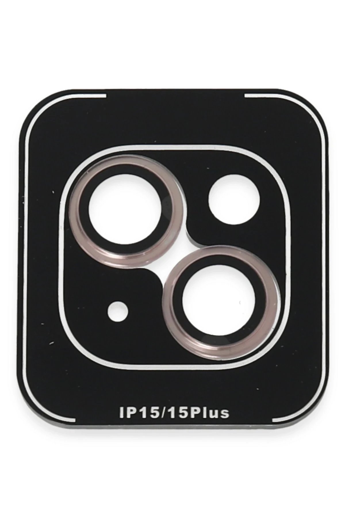 iPhone 15 PVD Metal Kamera Lens - Pembe-(5796)