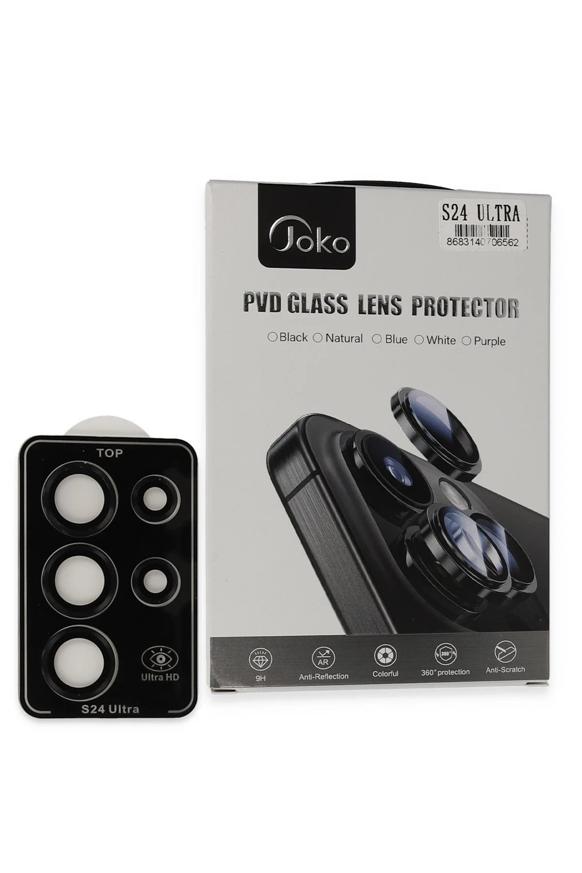 Samsung Galaxy S24 Ultra PVD Metal Kamera Lens - Siyah-(5796)