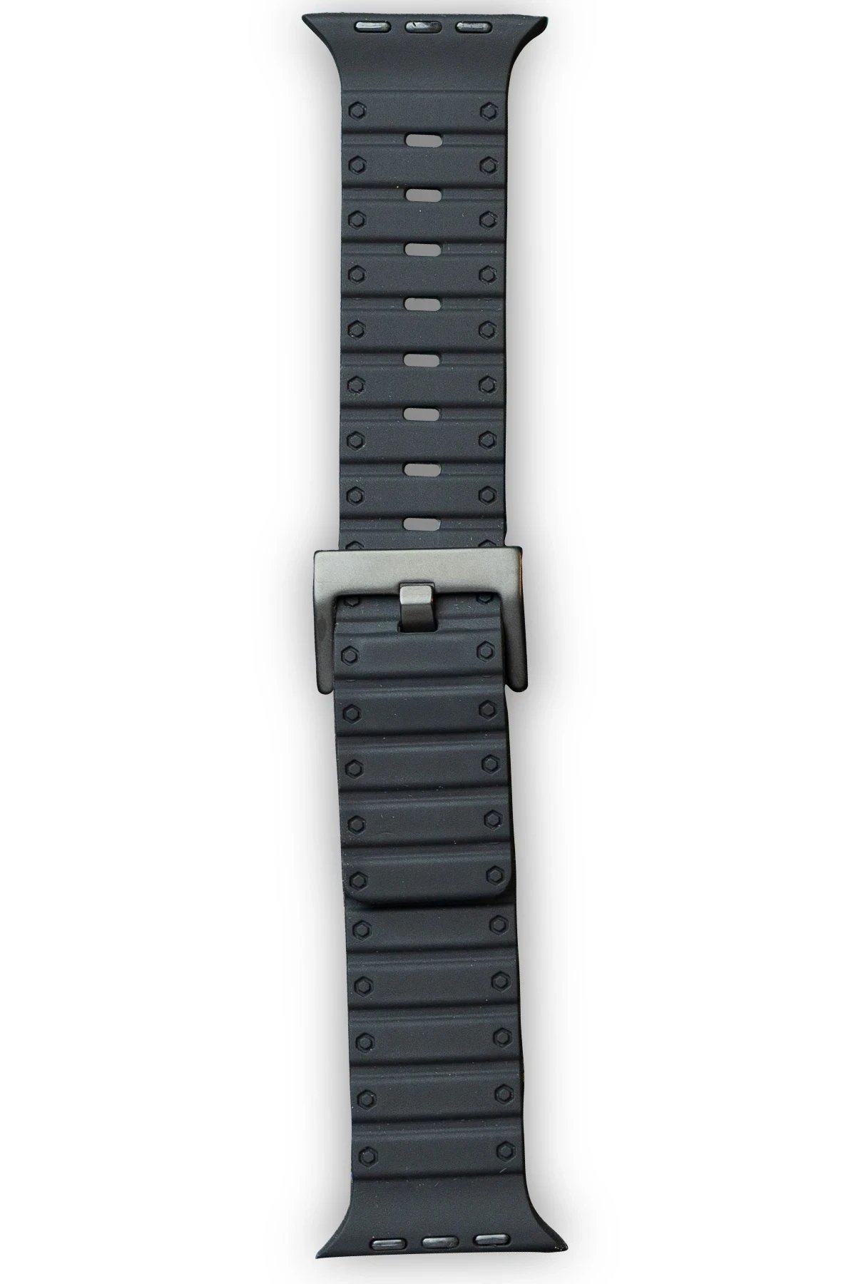 Apple Watch 42mm Magnus Mıknatıslı Silikon Kordon - Siyah-(5796)