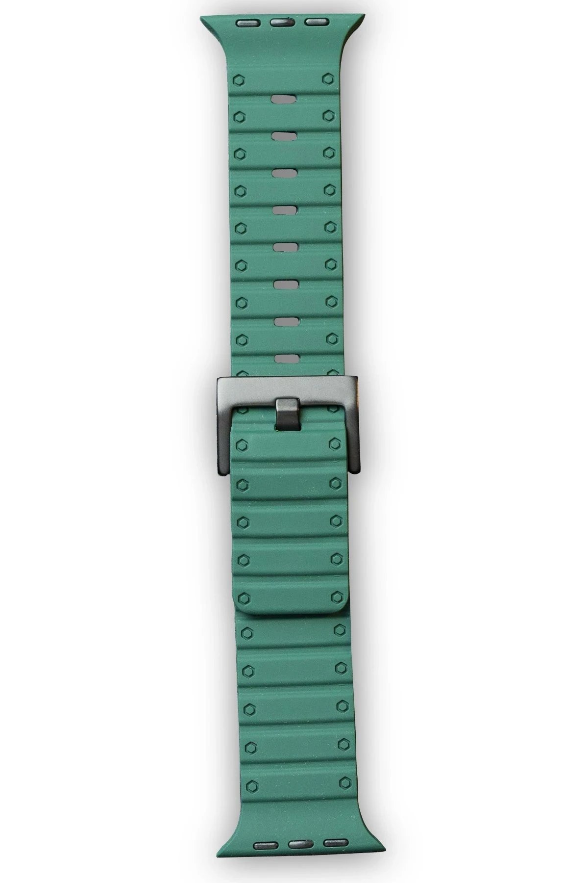 Apple Watch 42mm Magnus Mıknatıslı Silikon Kordon - Koyu Yeşil-(5796)