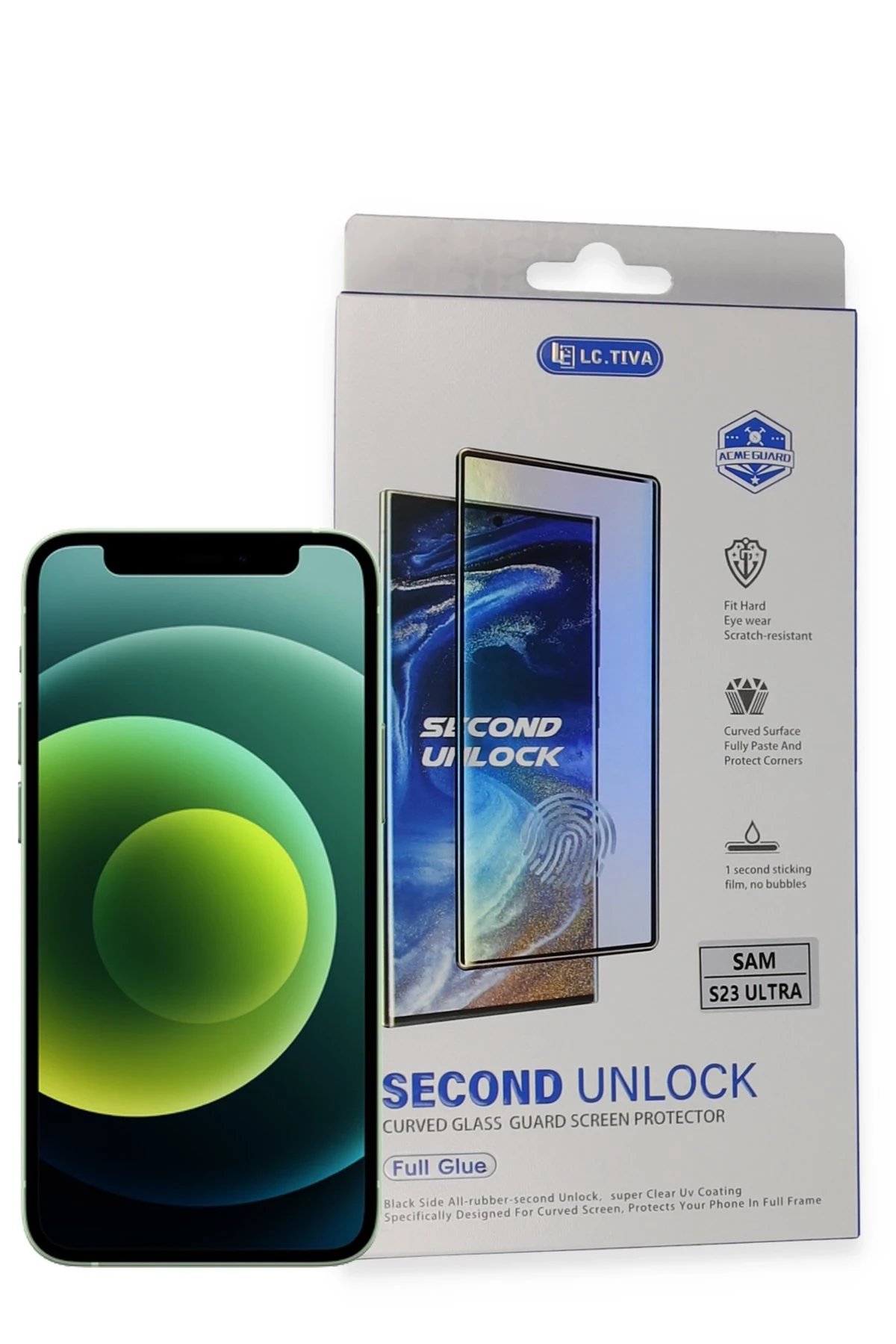 Samsung Galaxy S23 Ultra Durable Full Glue Curved Cam-(5796)