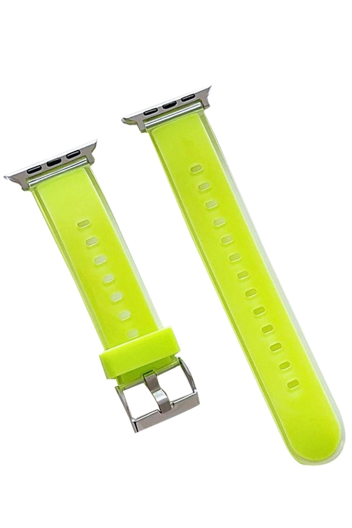 Watch 45mm Jelly Silikon Kordon - Yeşil-(5796)