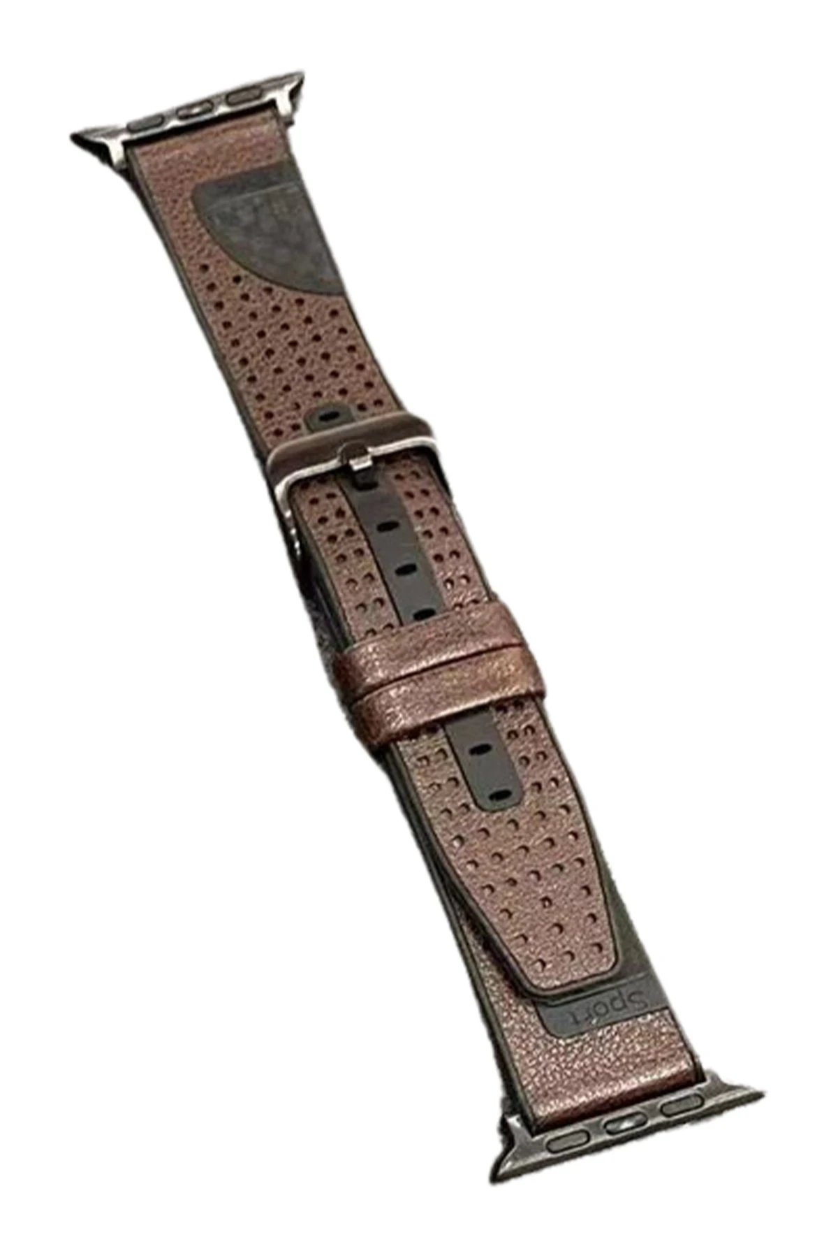Watch 45mm Buff Deri Kordon - Kahverengi-(5796)
