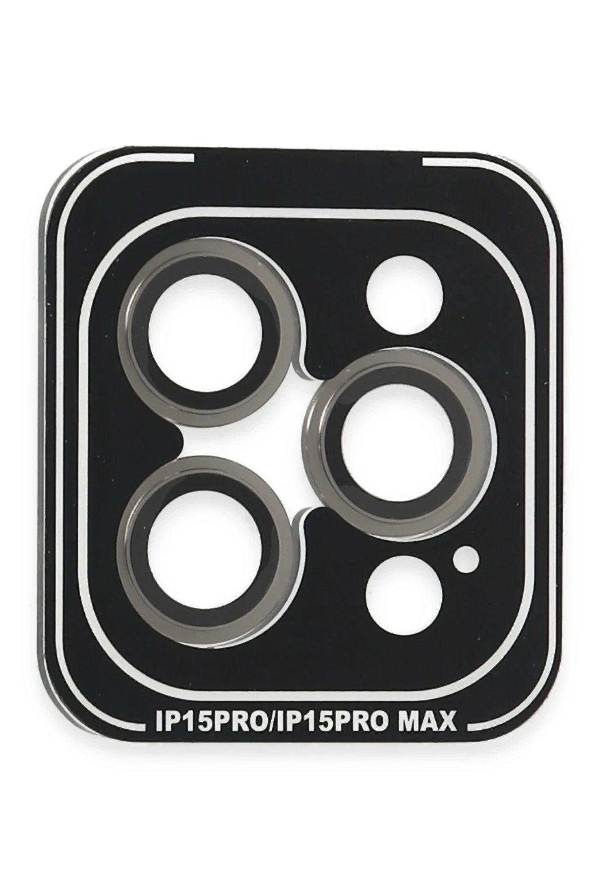 iPhone 15 Pro Max PVD Metal Kamera Lens - Gri-(5796)