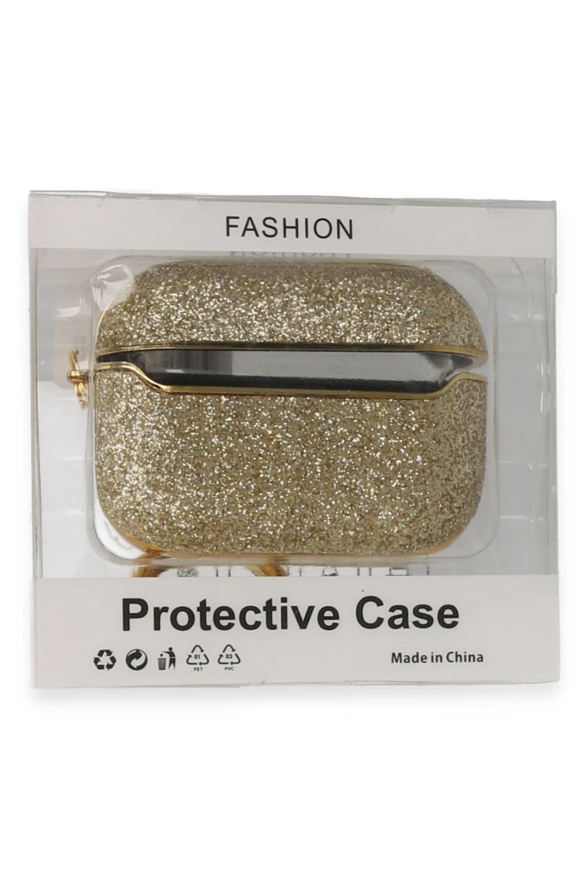 Airpods Pro 2 (2.nesil) Spell Simli Kılıf - Gold-(5796)