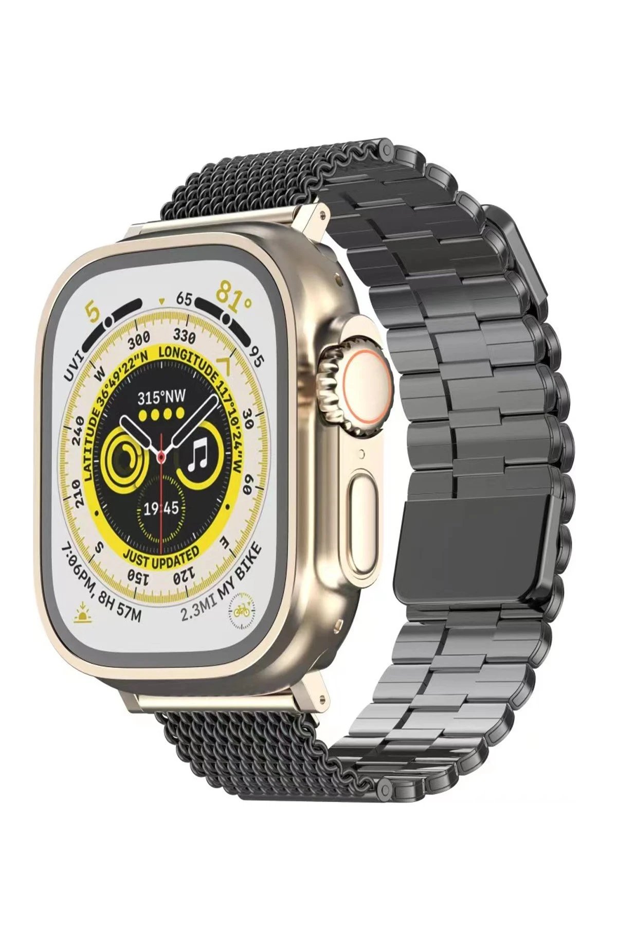 Apple Watch 42mm Ascend Metal Kordon - Gri-(5796)