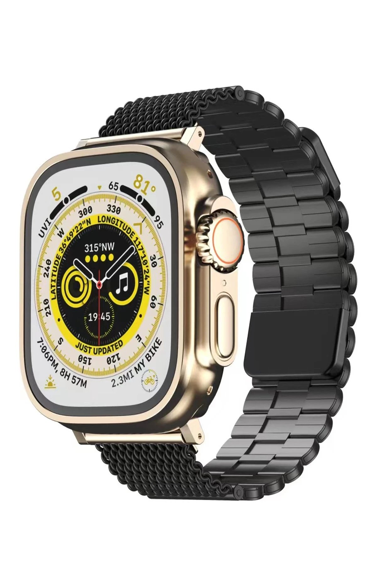 Apple Watch 42mm Ascend Metal Kordon - Siyah-(5796)