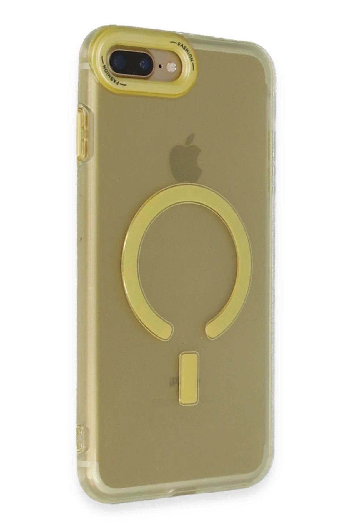 iPhone 7 Plus Kılıf Troy Magsafe Kapak - Sarı-(5796)