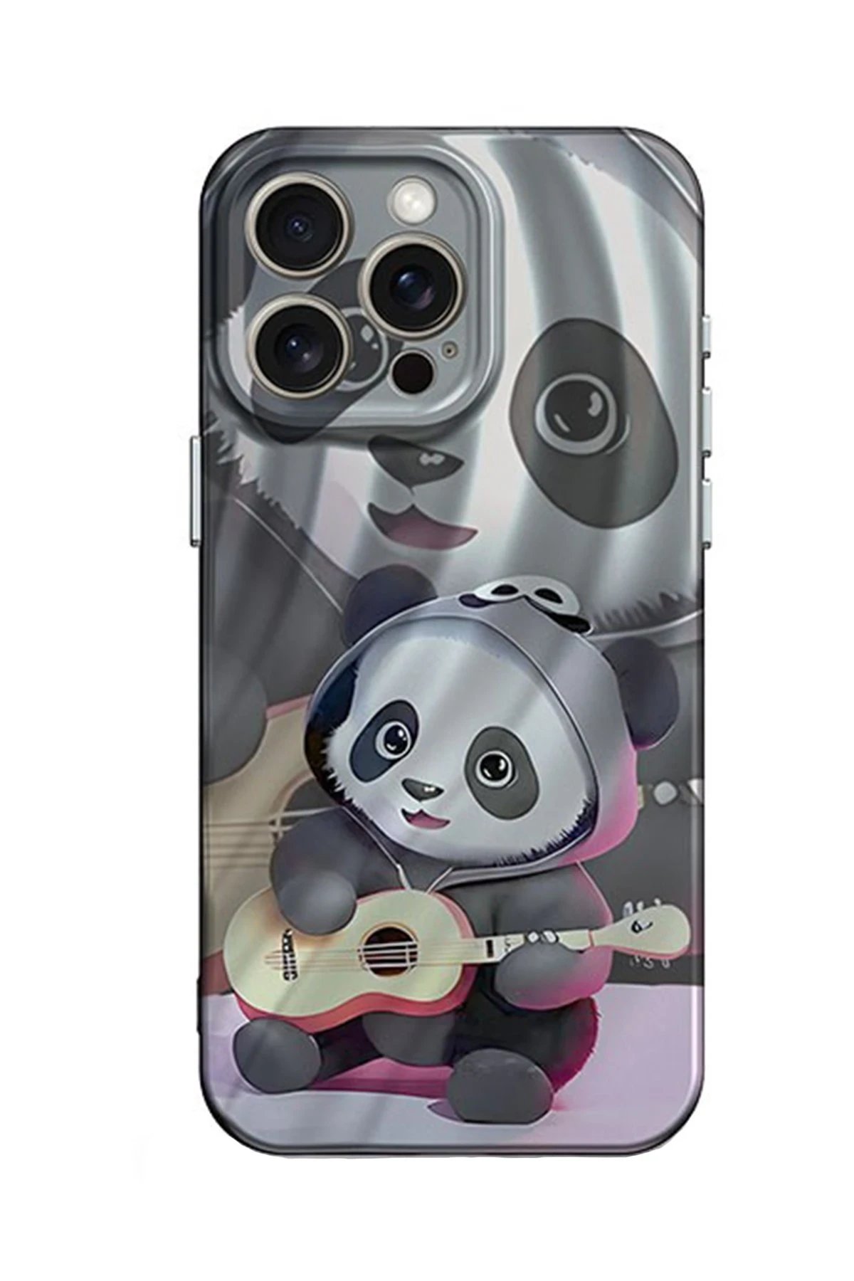 iPhone 13 Pro Kılıf Crew Desenli Kapak - Panda-(5796)