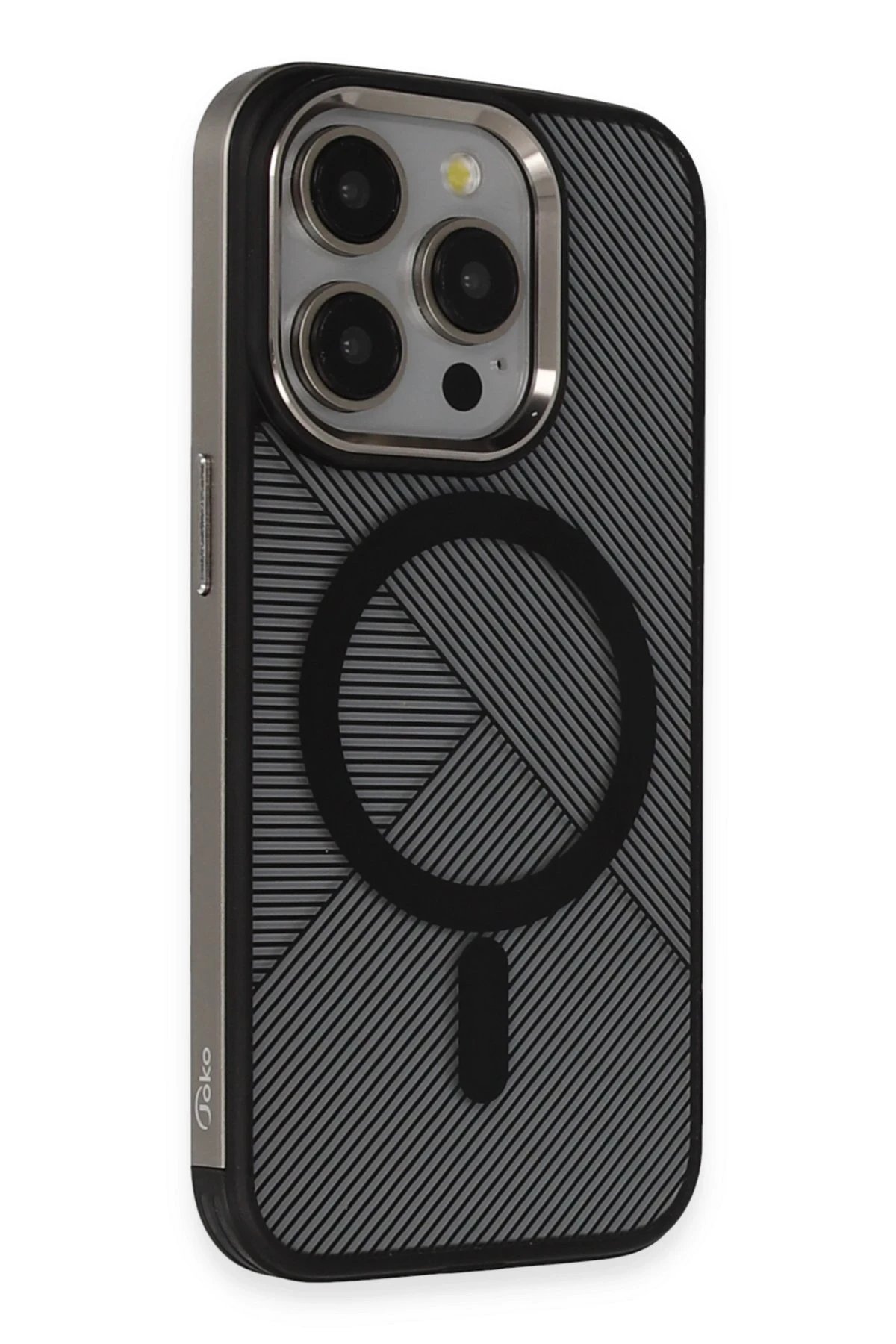 iPhone 14 Pro Max Vito Magsafe Kapak - Titan Gri-(5796)
