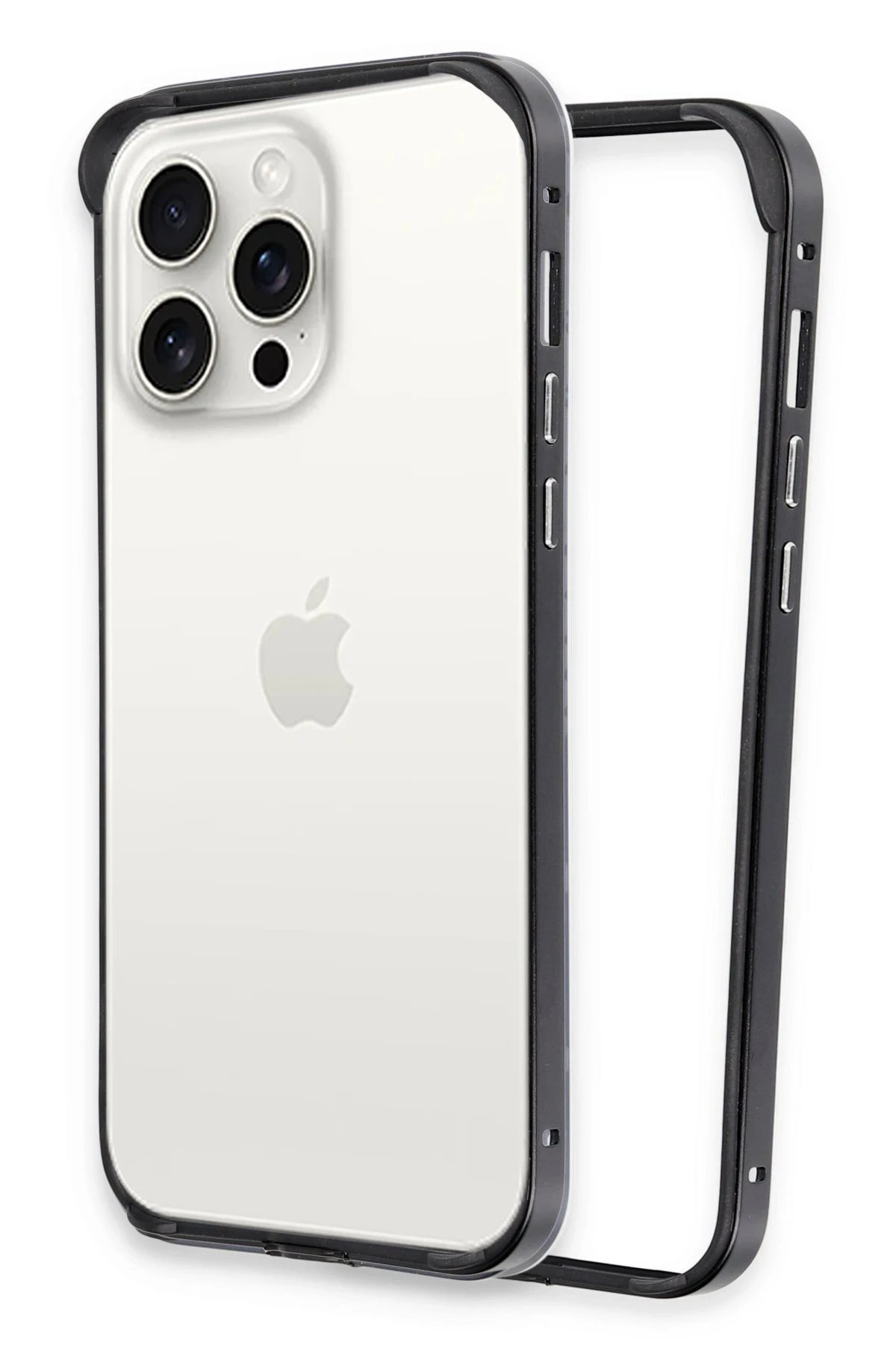 iPhone 14 Pro Max Land Bumper Koruma Kapak - Siyah-(5796)