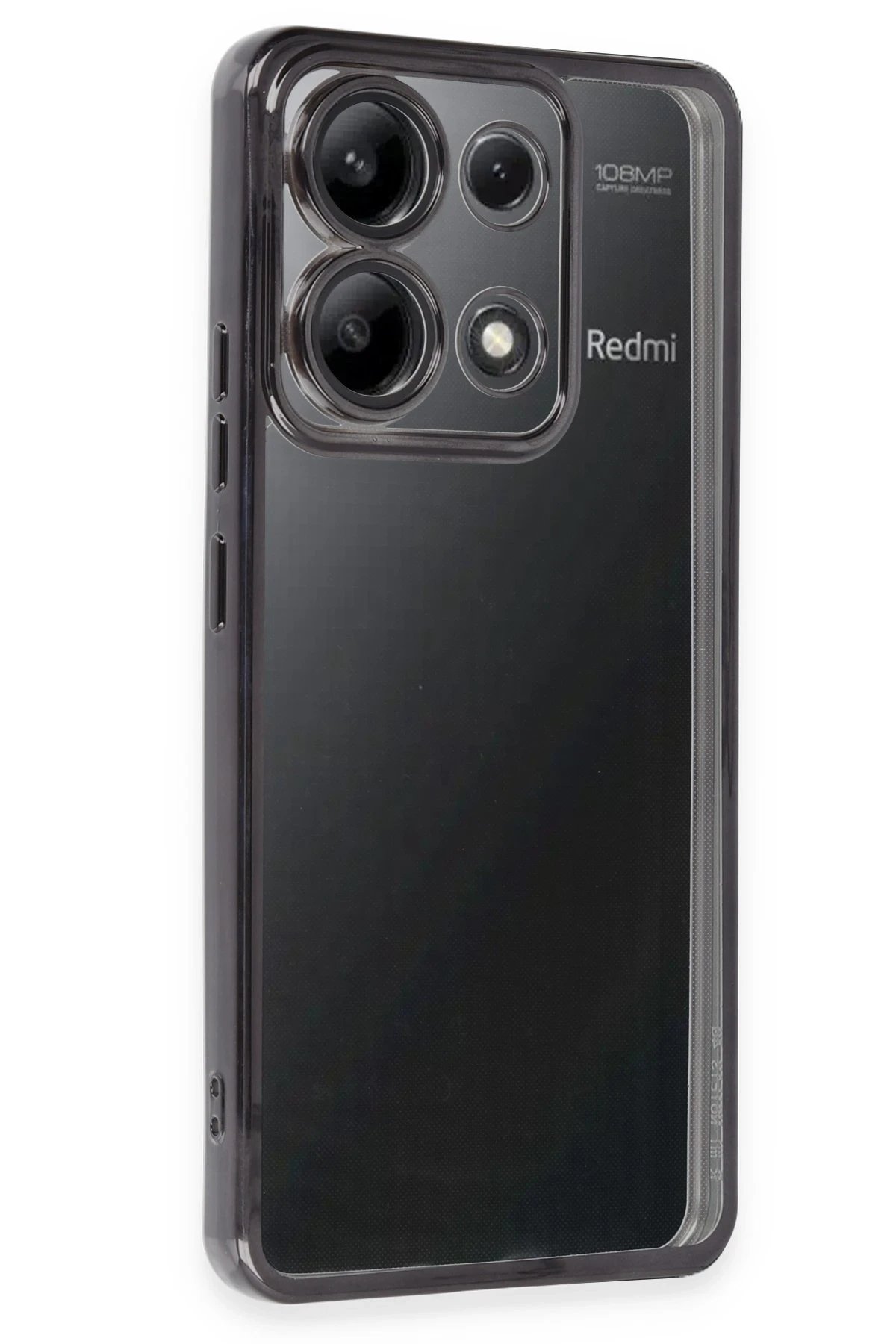 Xiaomi Poco X6 Pro Kılıf Lensli Silikon - Siyah-(5796)