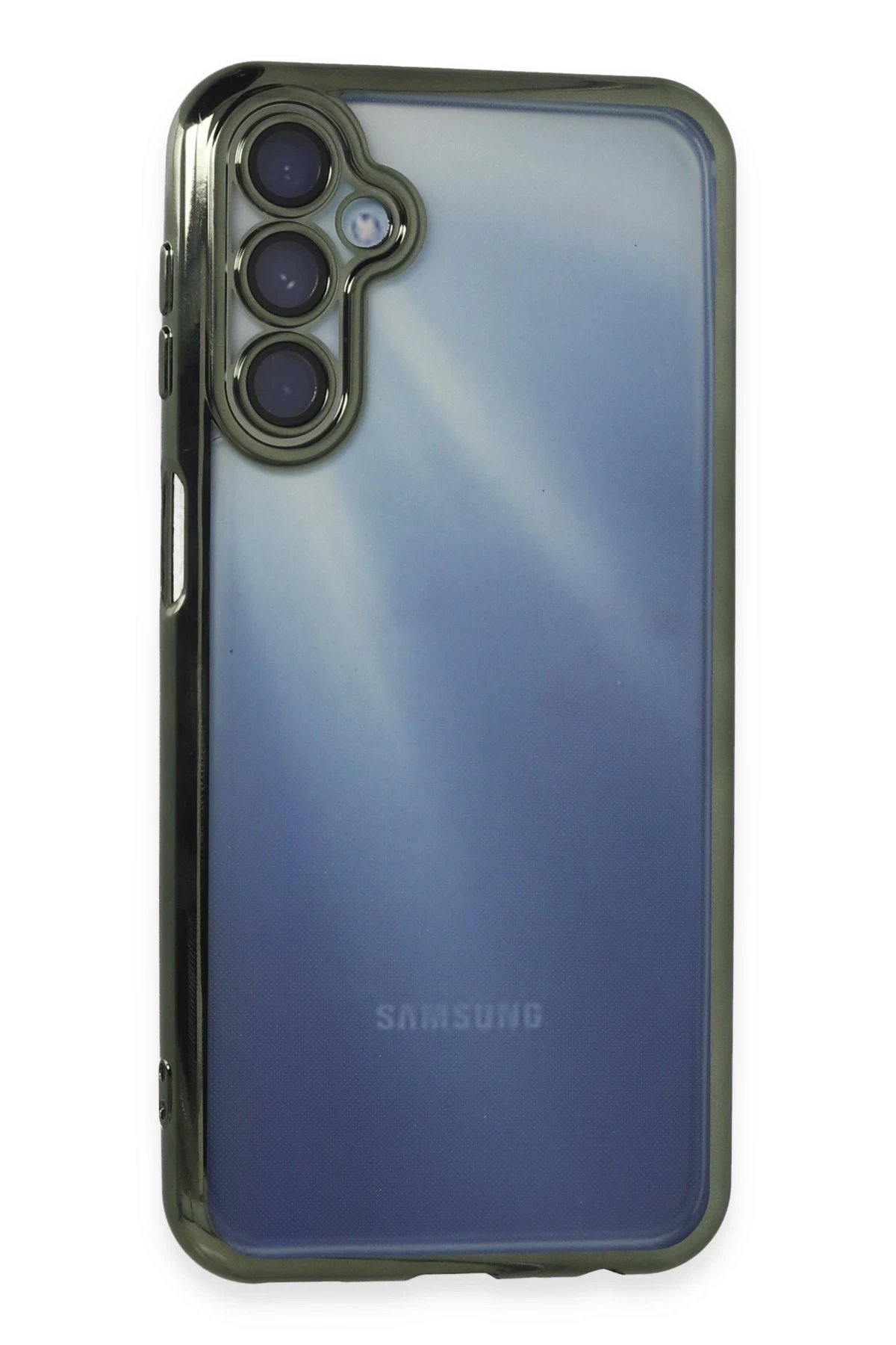 Samsung Galaxy A25 5G Kılıf Lensli Silikon - Yeşil-(5796)
