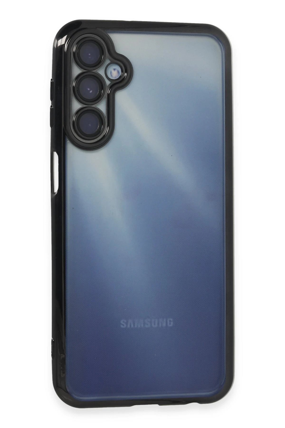 Samsung Galaxy A35 5G Kılıf Lensli Silikon - Siyah-(5796)
