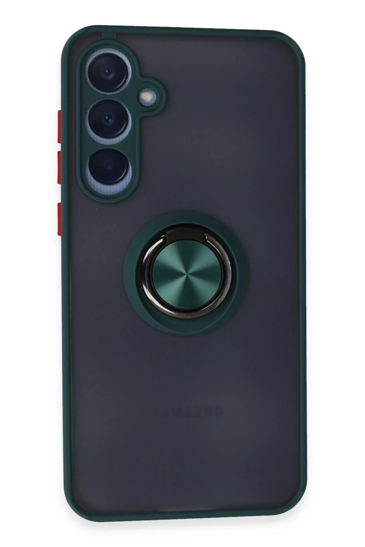 Samsung Galaxy A25 5G Kılıf Montreal Yüzüklü Silikon Kapak - Yeşil-(5796)