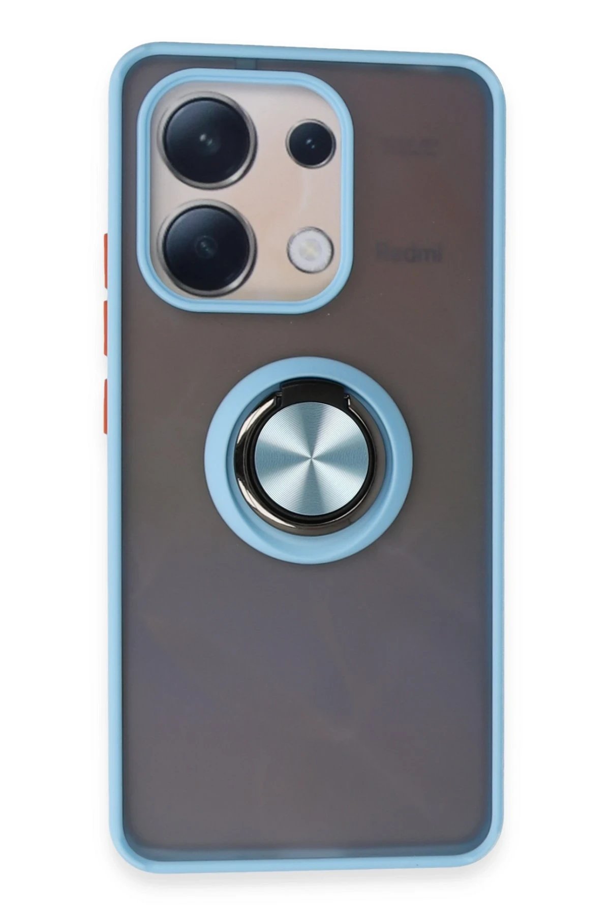 Xiaomi Redmi Note 13 4G Kılıf Montreal Yüzüklü Silikon Kapak - Buz Mavi-(5796)