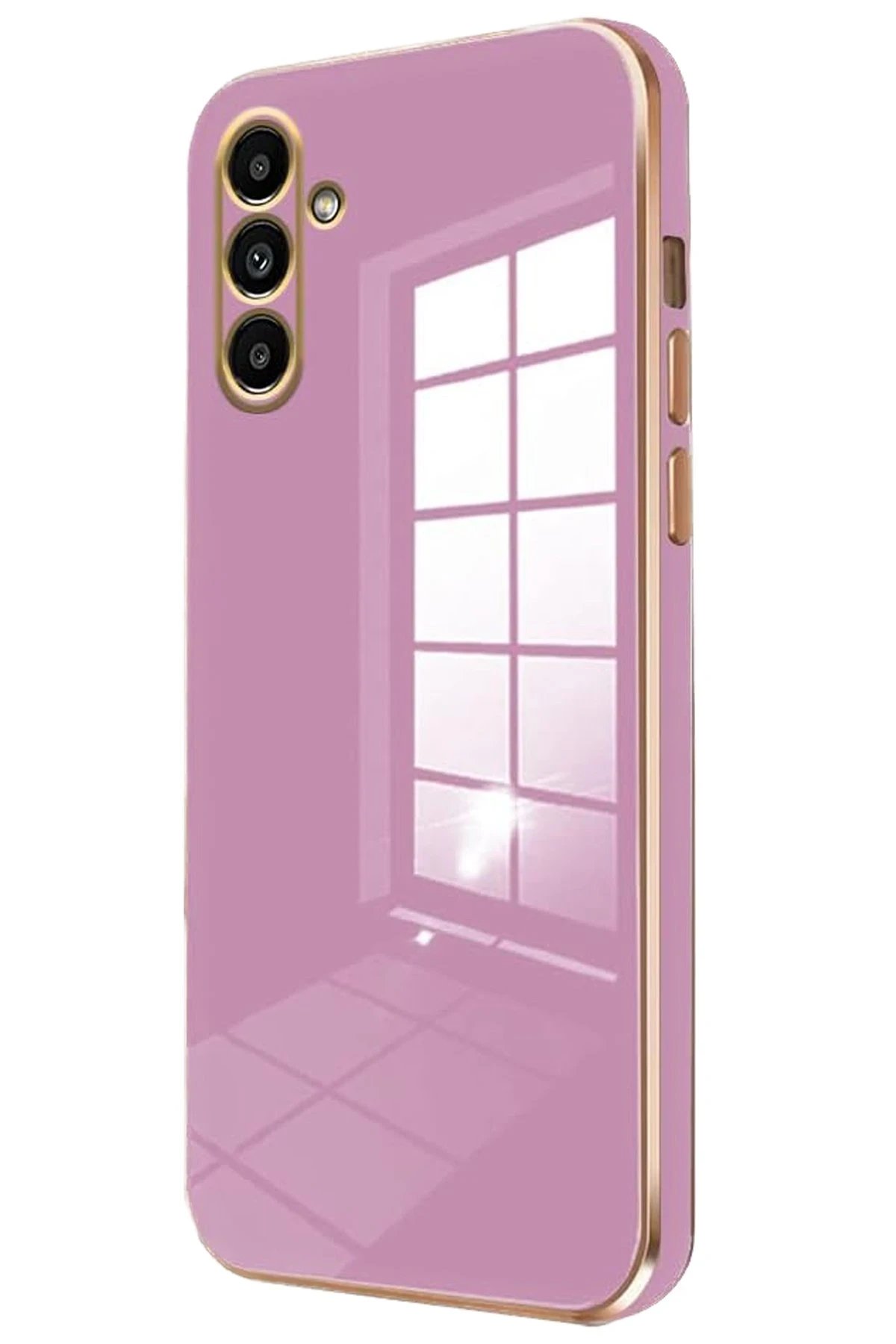 Samsung Galaxy A15 4G Kılıf Volet Silikon - Mor-(5796)