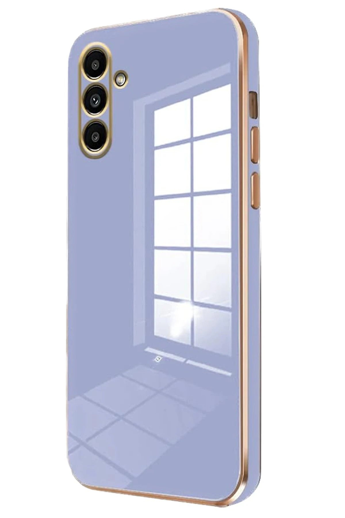 Samsung Galaxy A55 5G Kılıf Volet Silikon - Mavi-(5796)