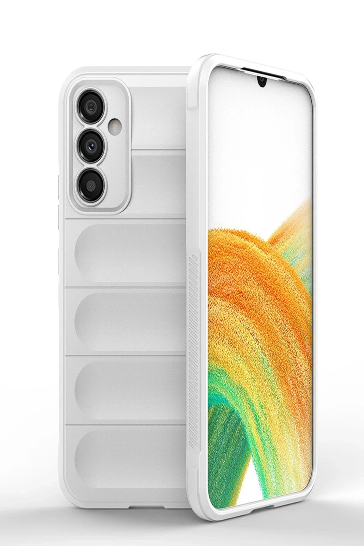 Samsung Galaxy A25 5G Kılıf Optimum Silikon - Krem-(5796)