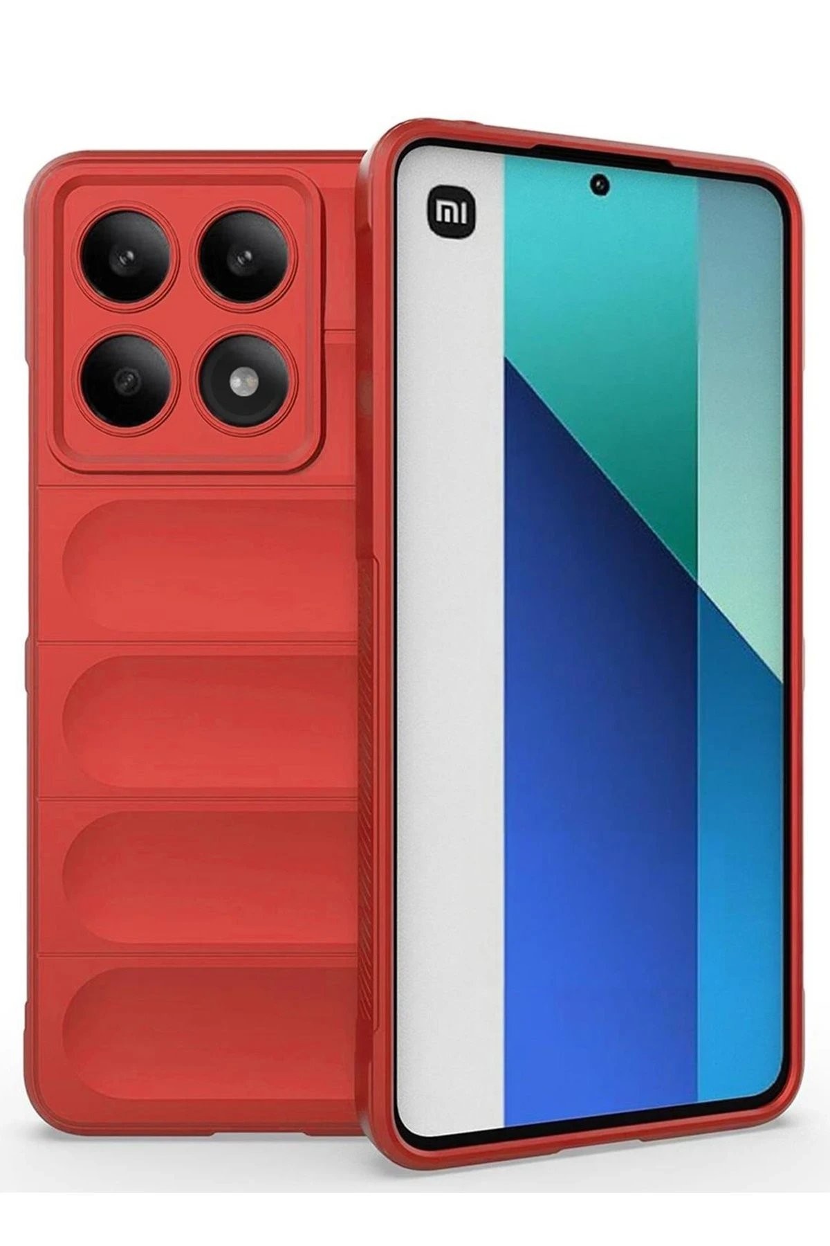 Xiaomi Poco X6 Pro Kılıf Optimum Silikon - Kırmızı-(5796)