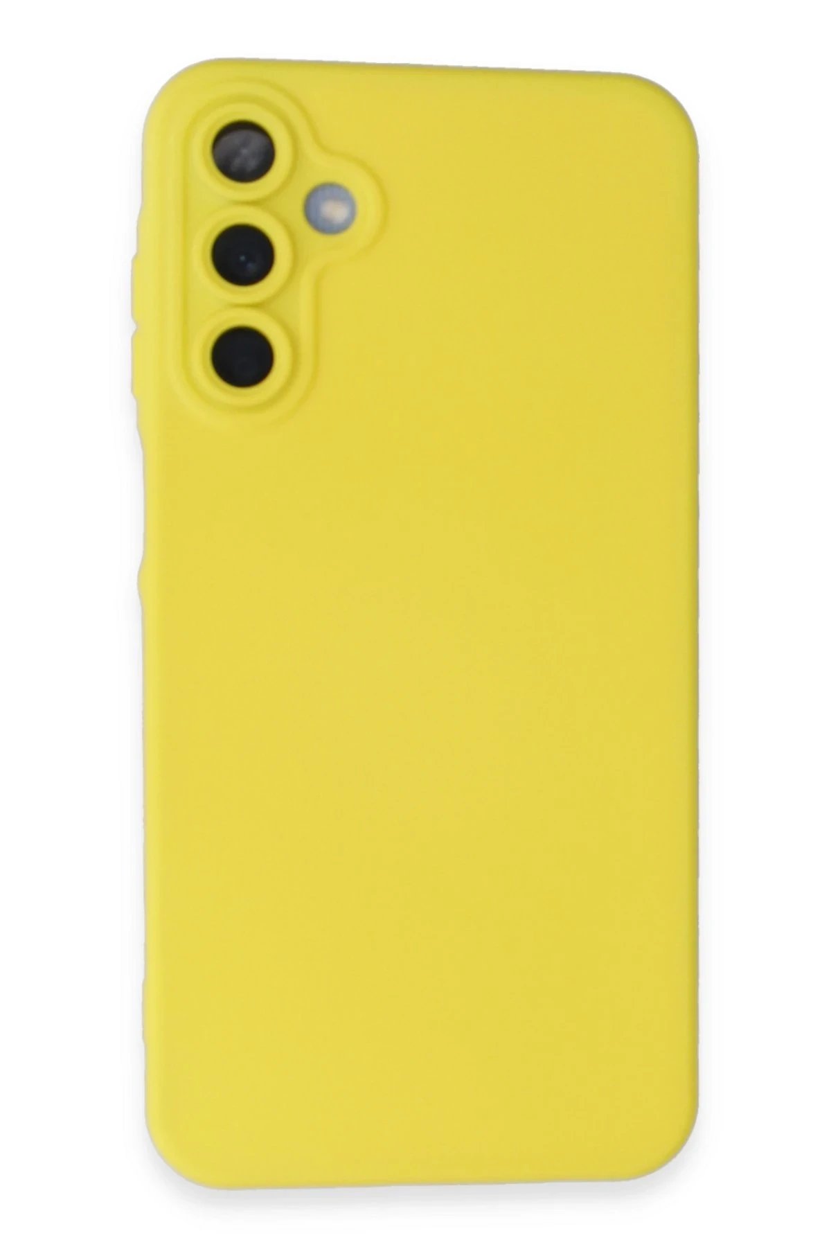 Samsung Galaxy A15 4G Kılıf Nano içi Kadife Silikon - Sarı-(5796)