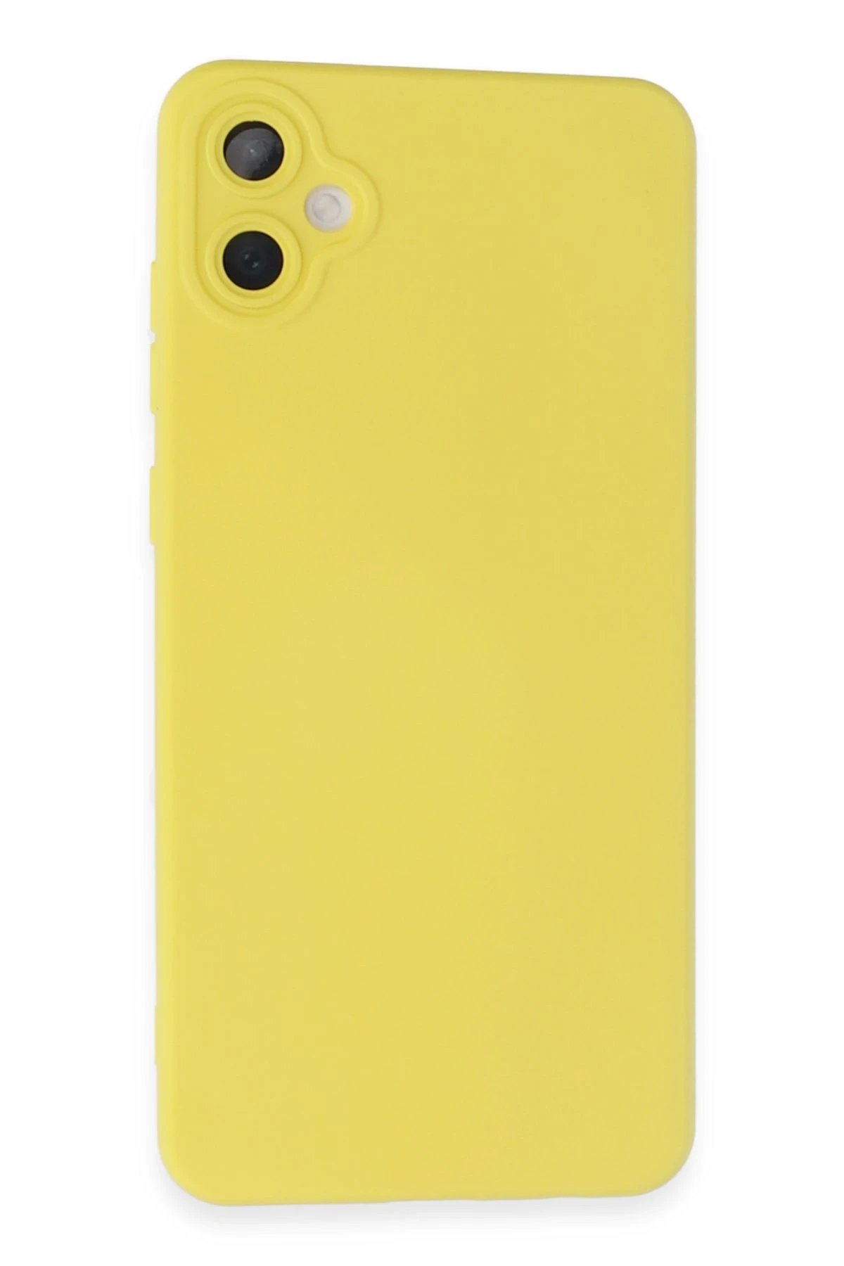 Samsung Galaxy A05 Kılıf Nano içi Kadife Silikon - Sarı-(5796)