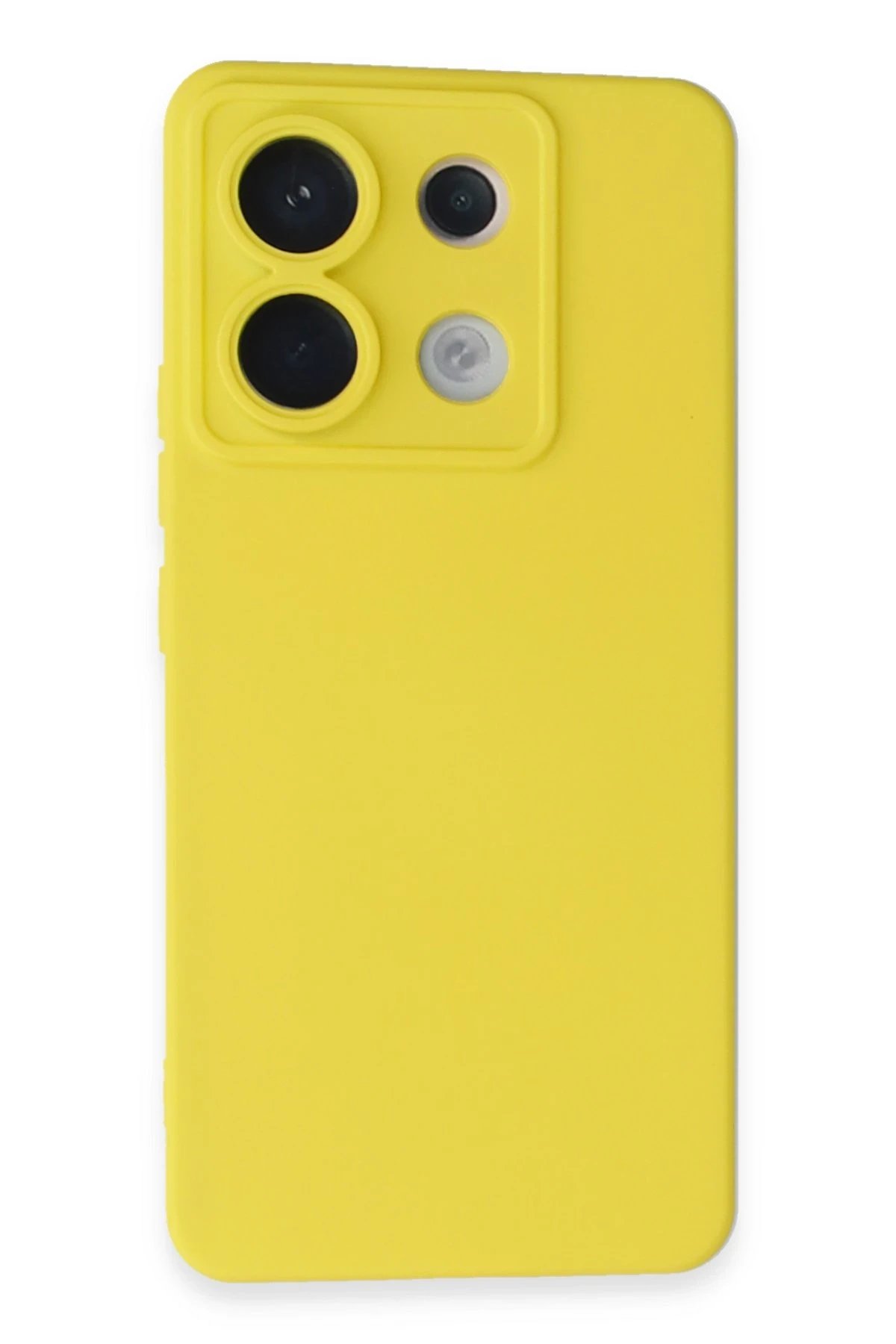 Xiaomi Redmi Note 13 Pro 5G Kılıf Nano içi Kadife Silikon - Sarı-(5796)