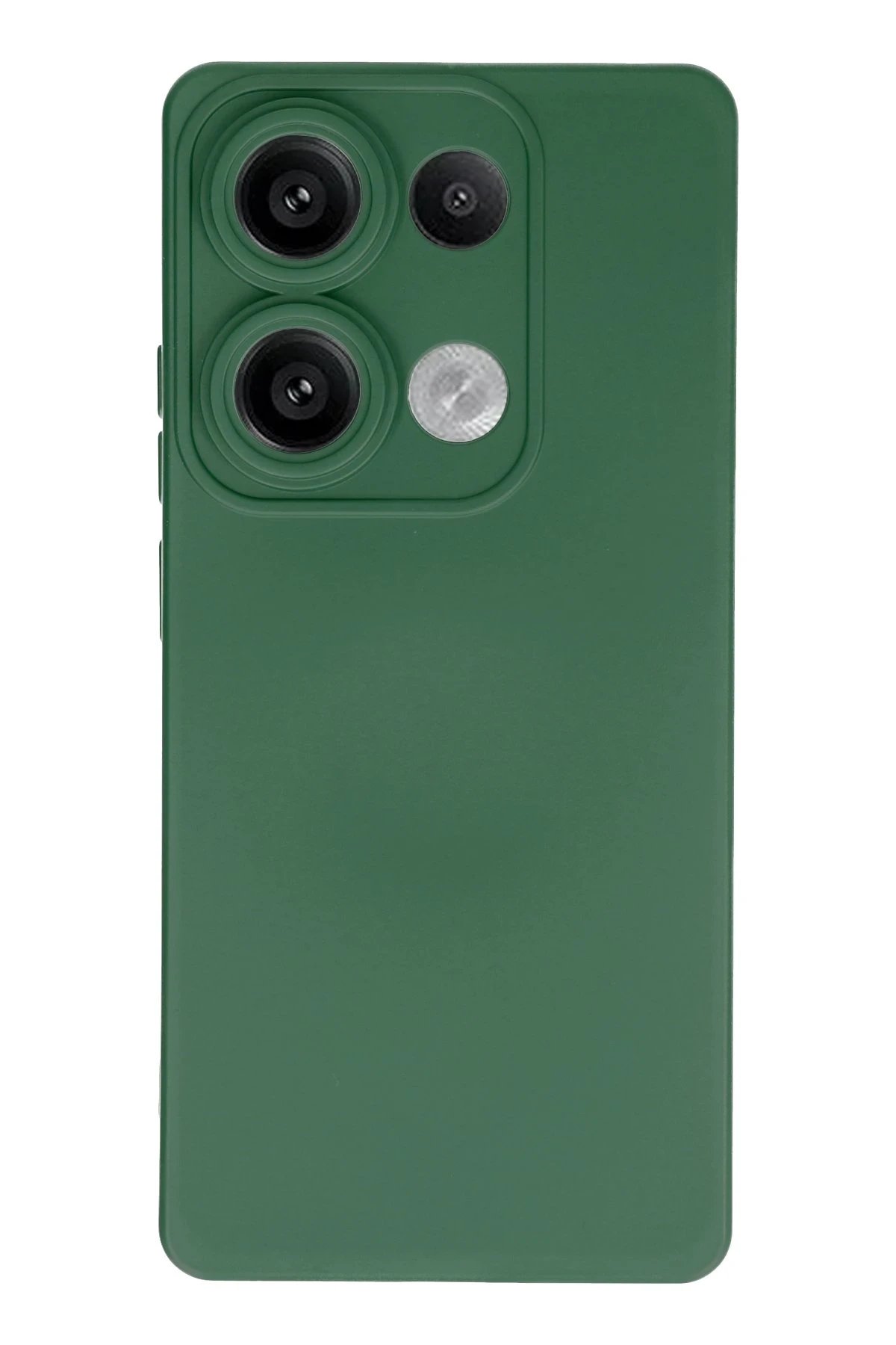 Xiaomi Redmi Note 13 4G Kılıf Nano içi Kadife Silikon - Koyu Yeşil-(5796)