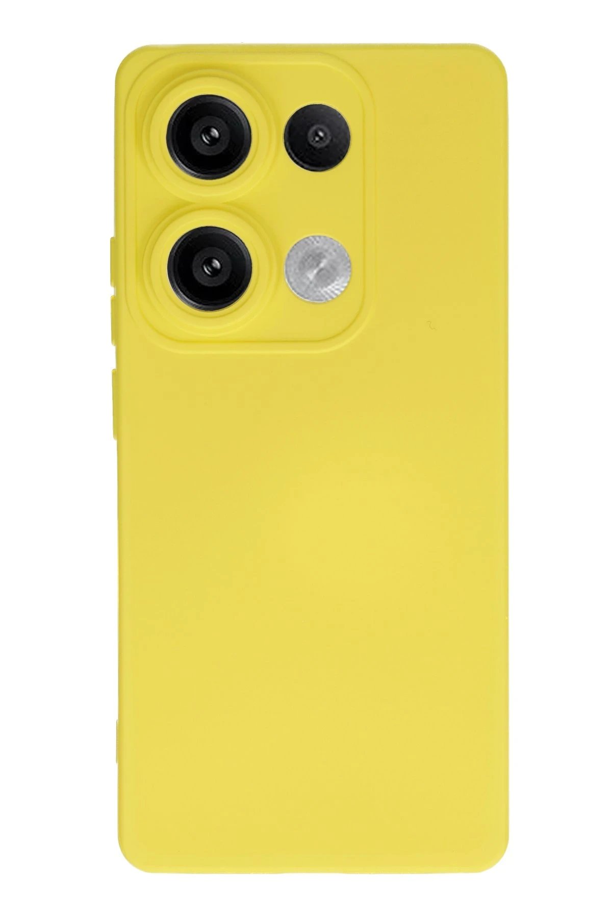 Xiaomi Redmi Note 13 Pro 4G Kılıf Nano içi Kadife Silikon - Sarı-(5796)