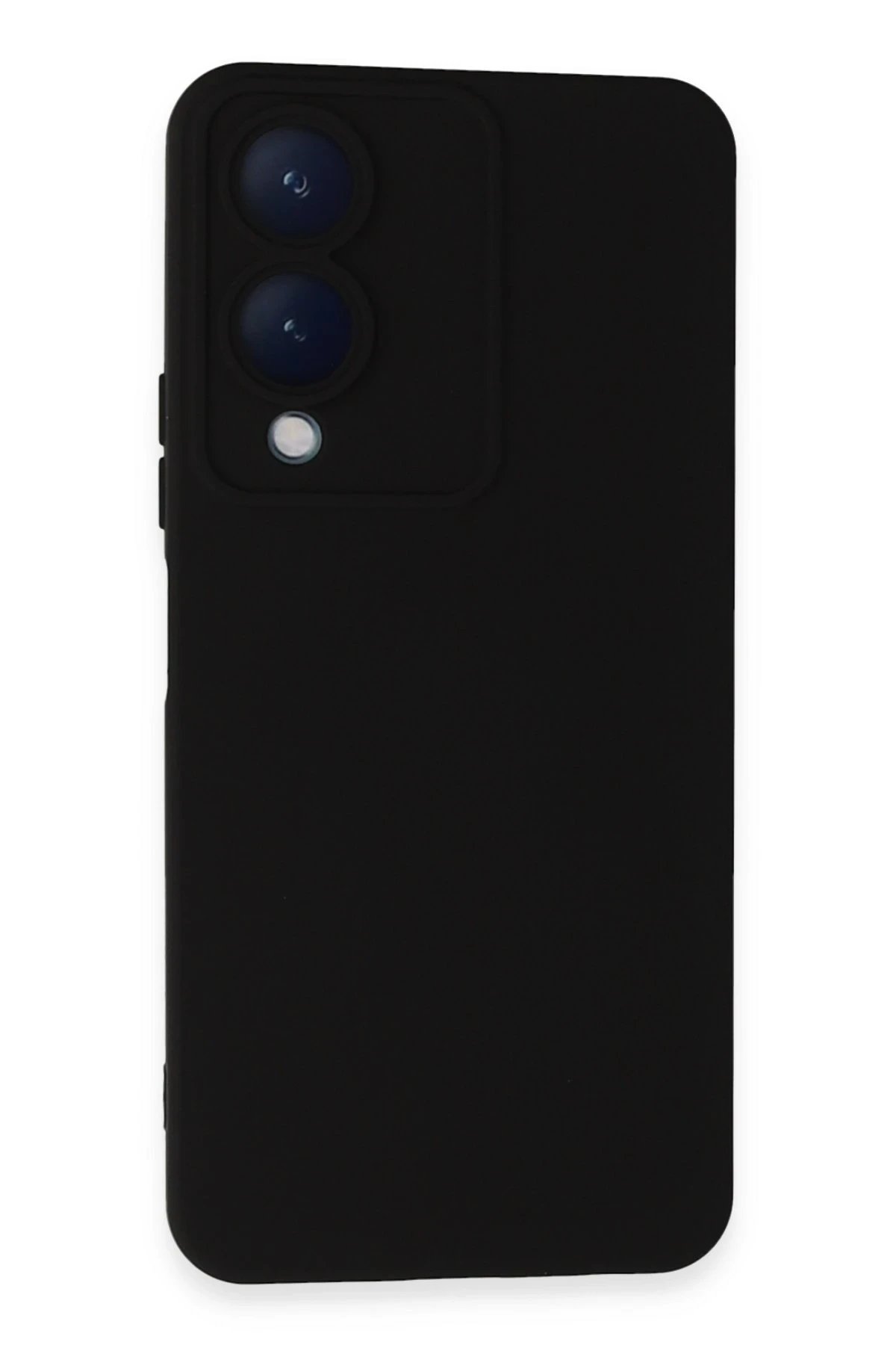 Vivo Y17S Kılıf Nano içi Kadife Silikon - Siyah-(5796)