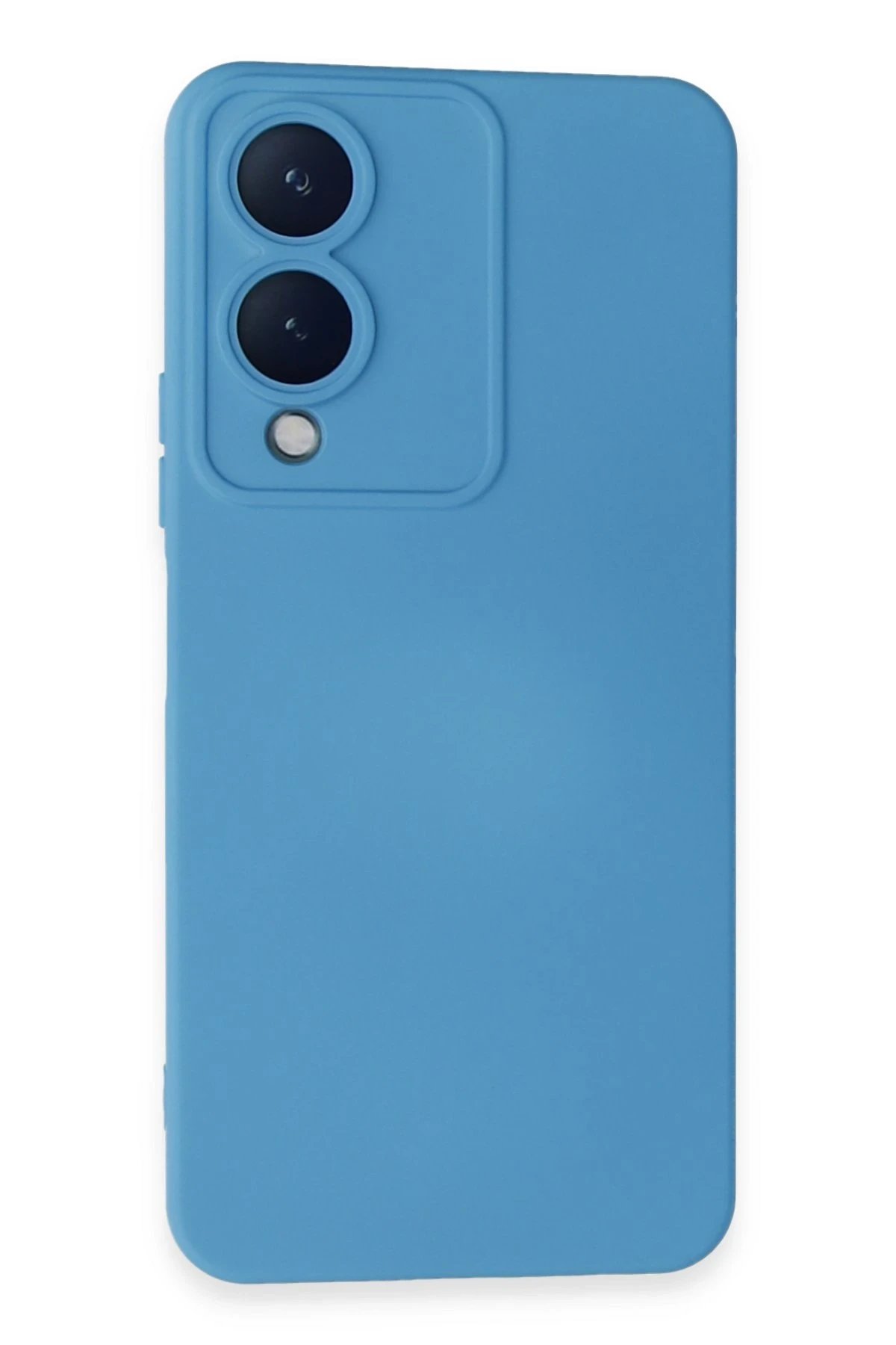 Vivo Y17S Kılıf Nano içi Kadife Silikon - Mavi-(5796)