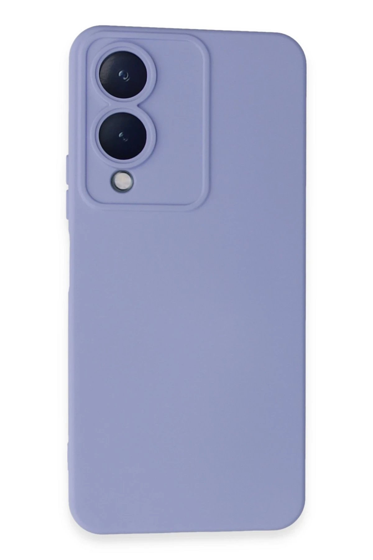 Vivo Y17S Kılıf Nano içi Kadife Silikon - Lila-(5796)