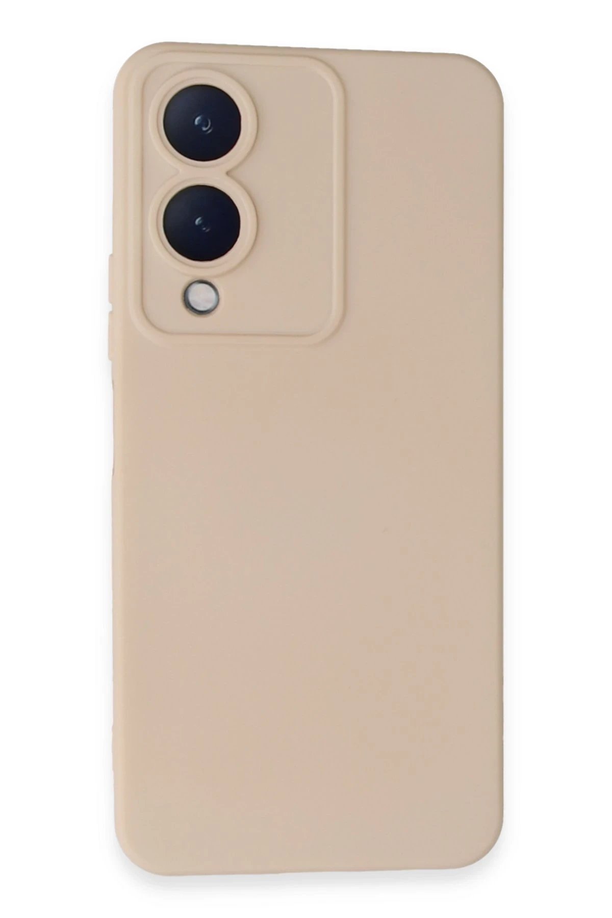 Vivo Y17S Kılıf Nano içi Kadife Silikon - Pudra-(5796)
