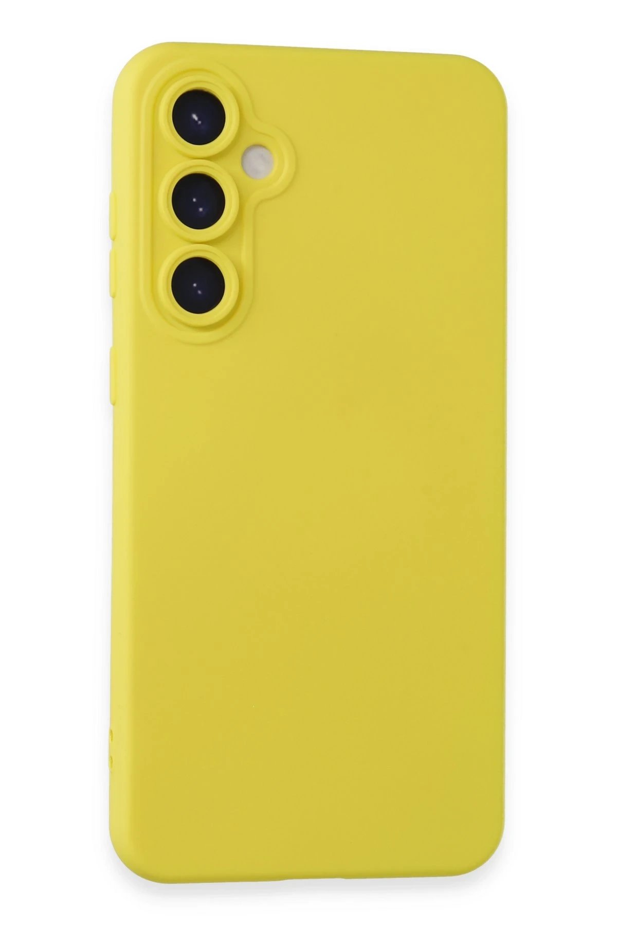 Samsung Galaxy S24 Kılıf Nano içi Kadife Silikon - Sarı-(5796)
