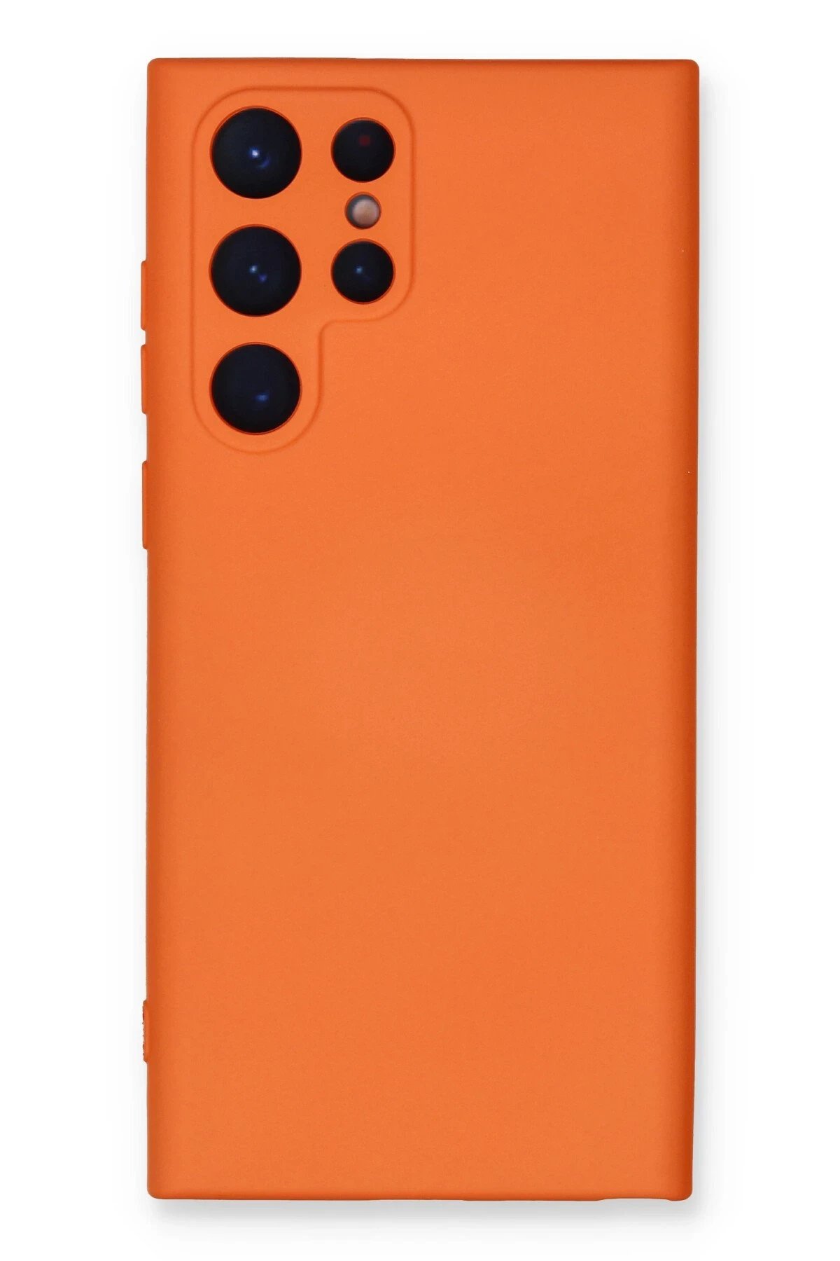 Samsung Galaxy S24 Ultra Kılıf Nano içi Kadife Silikon - Turuncu-(5796)