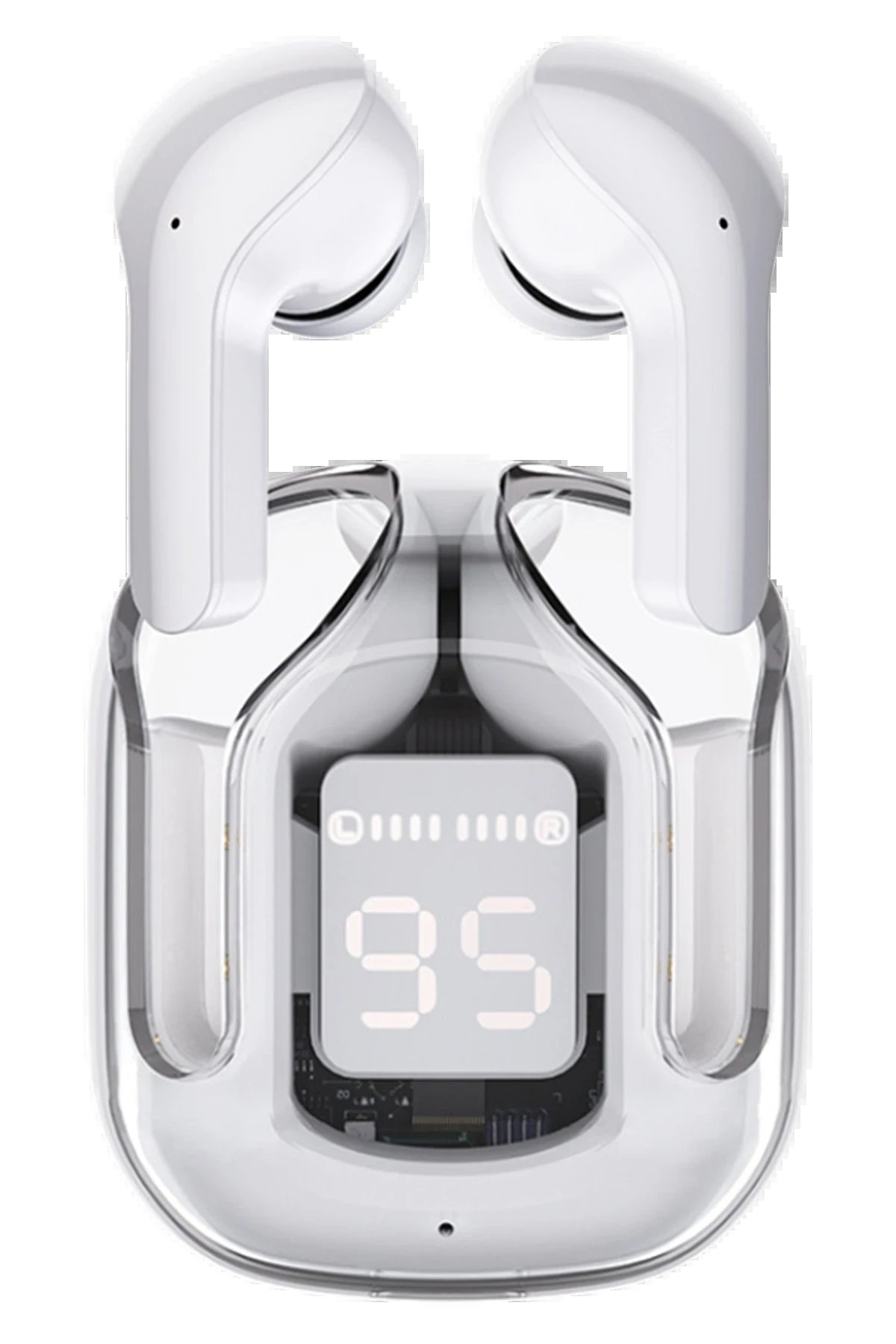 GT13 Dijital Şarj Göstergeli Kablosuz Airpods Kulaklık - Beyaz-(5796)