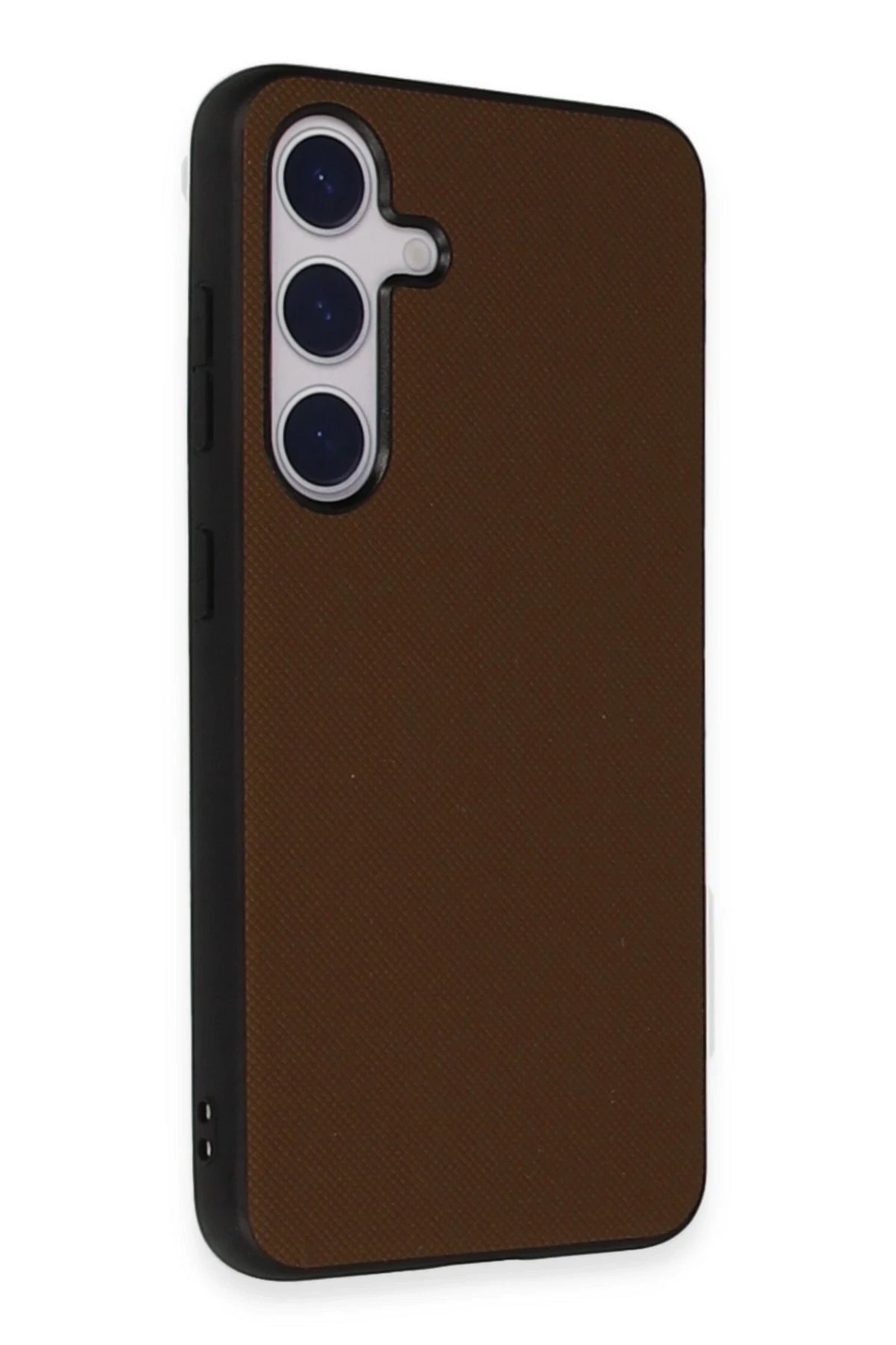 Samsung Galaxy S24 Kılıf Taft Kapak - Kahverengi-(5796)