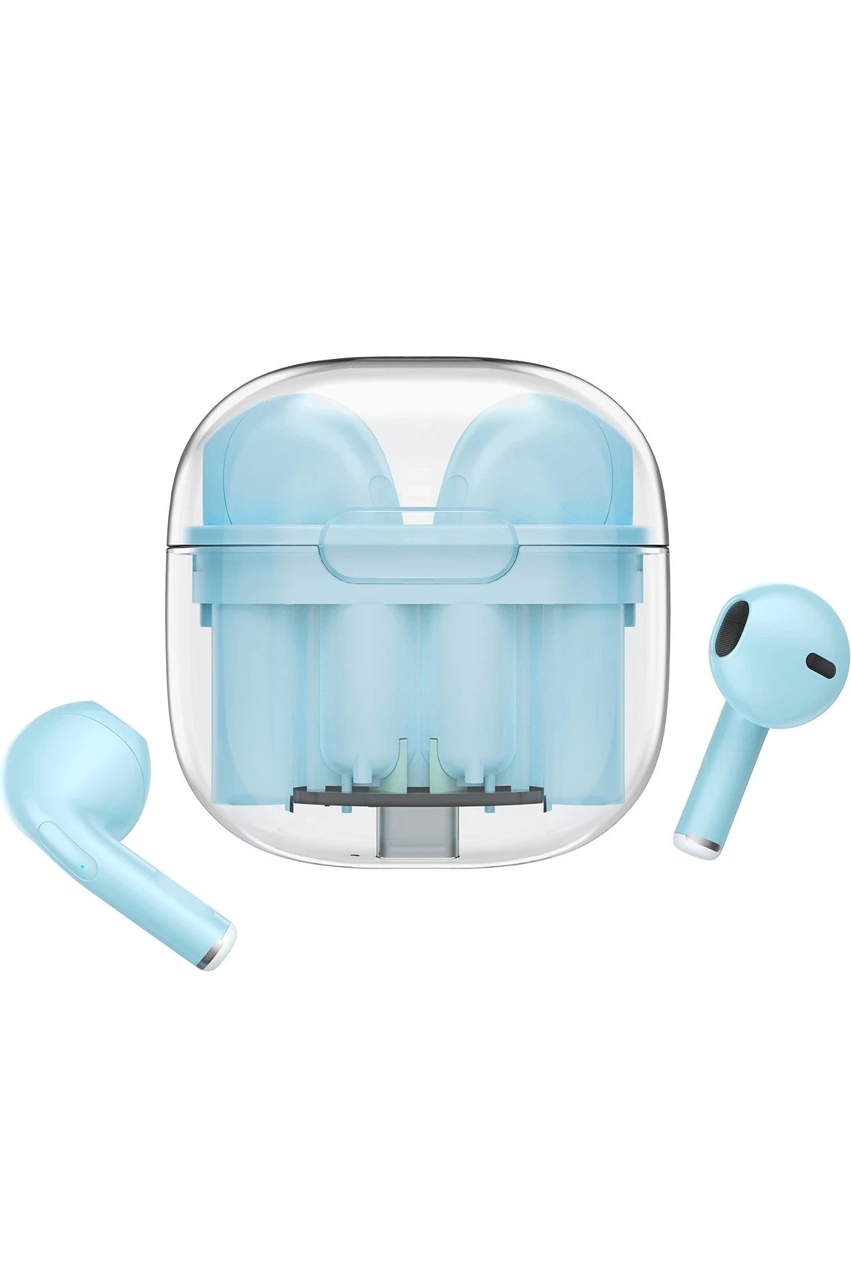 LS-09 Bluetooth 5.3 TWS Kablosuz Airpods Kulaklık - Mavi-(5796)