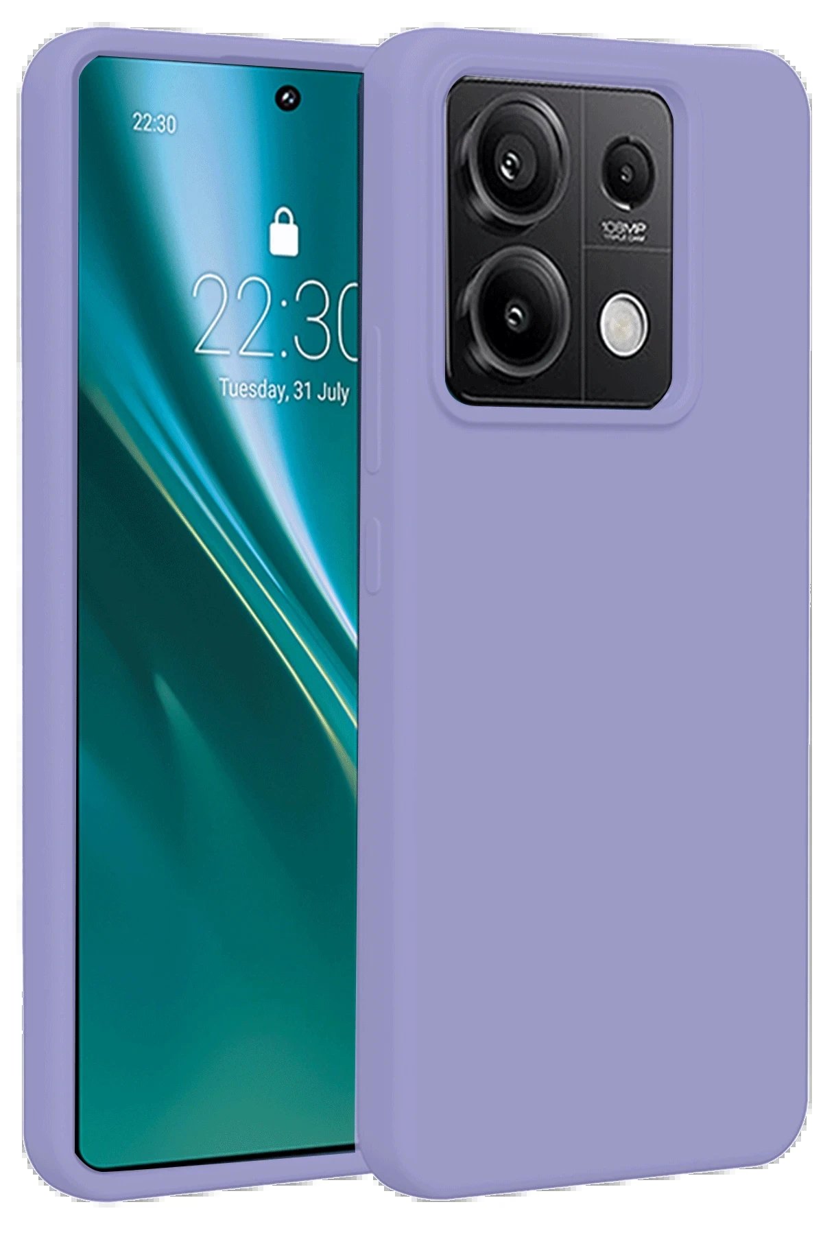 Xiaomi Redmi Note 13 4G Kılıf First Silikon - Lila-(5796)