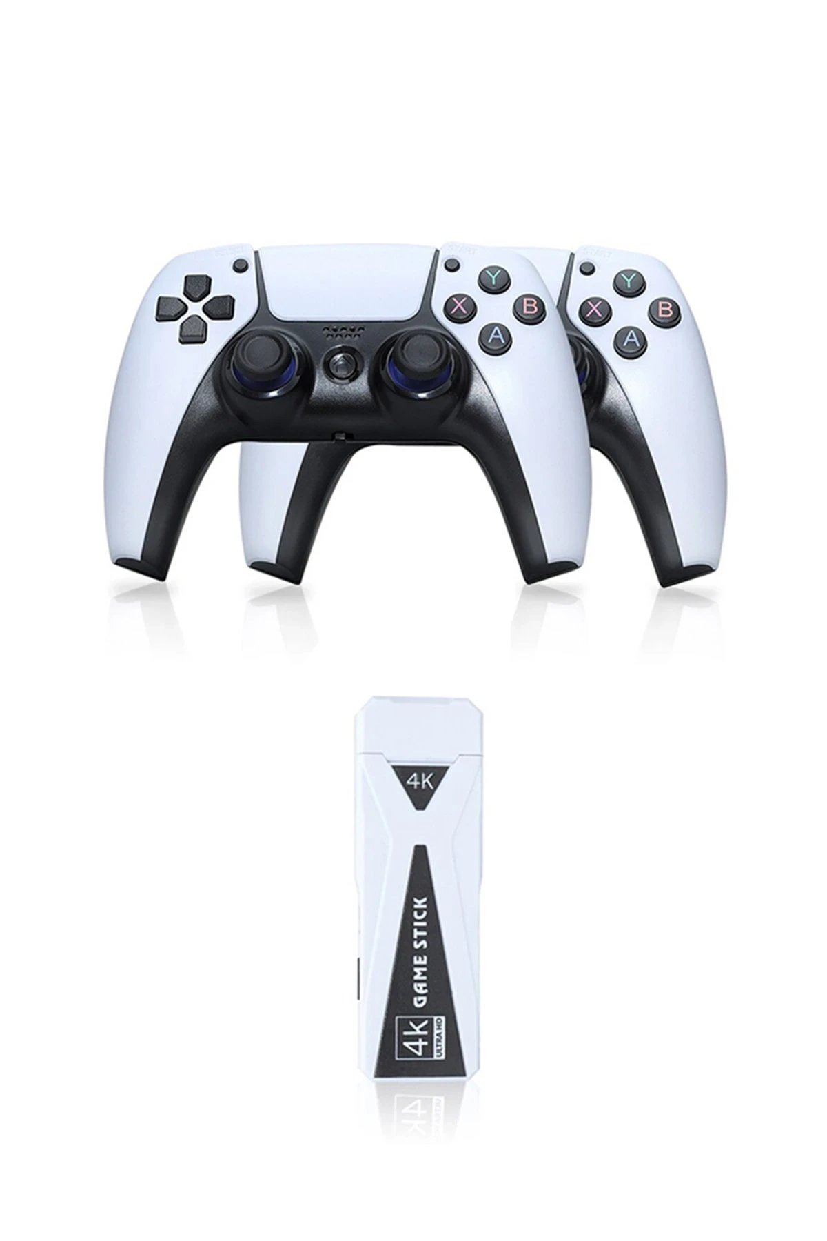 Y5 64GB Android Dual Pad 4K Game Stick - Beyaz-(5796)