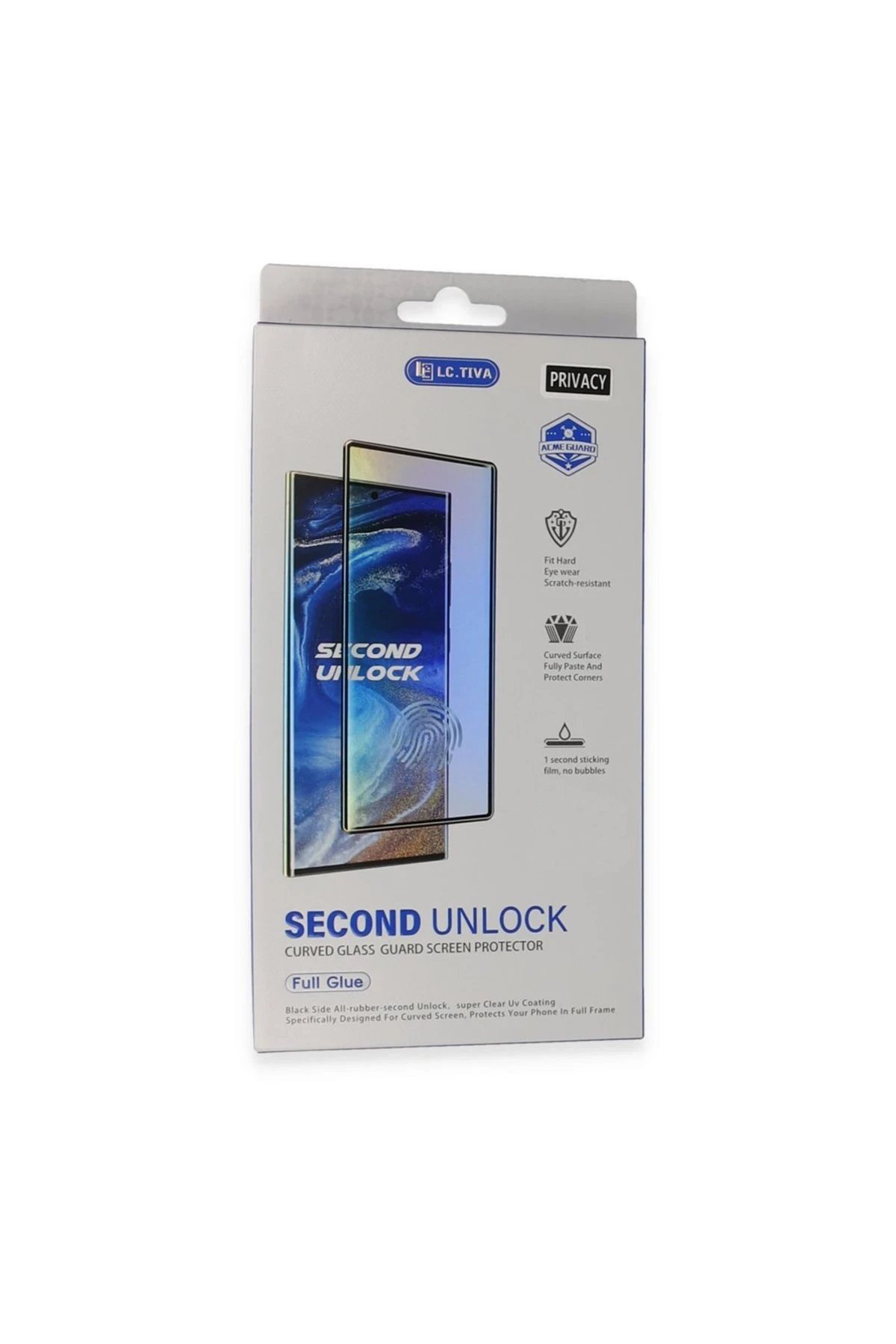 Samsung Galaxy S24 Ultra Durable Full Glue Curved Hayalet Cam-(5796)