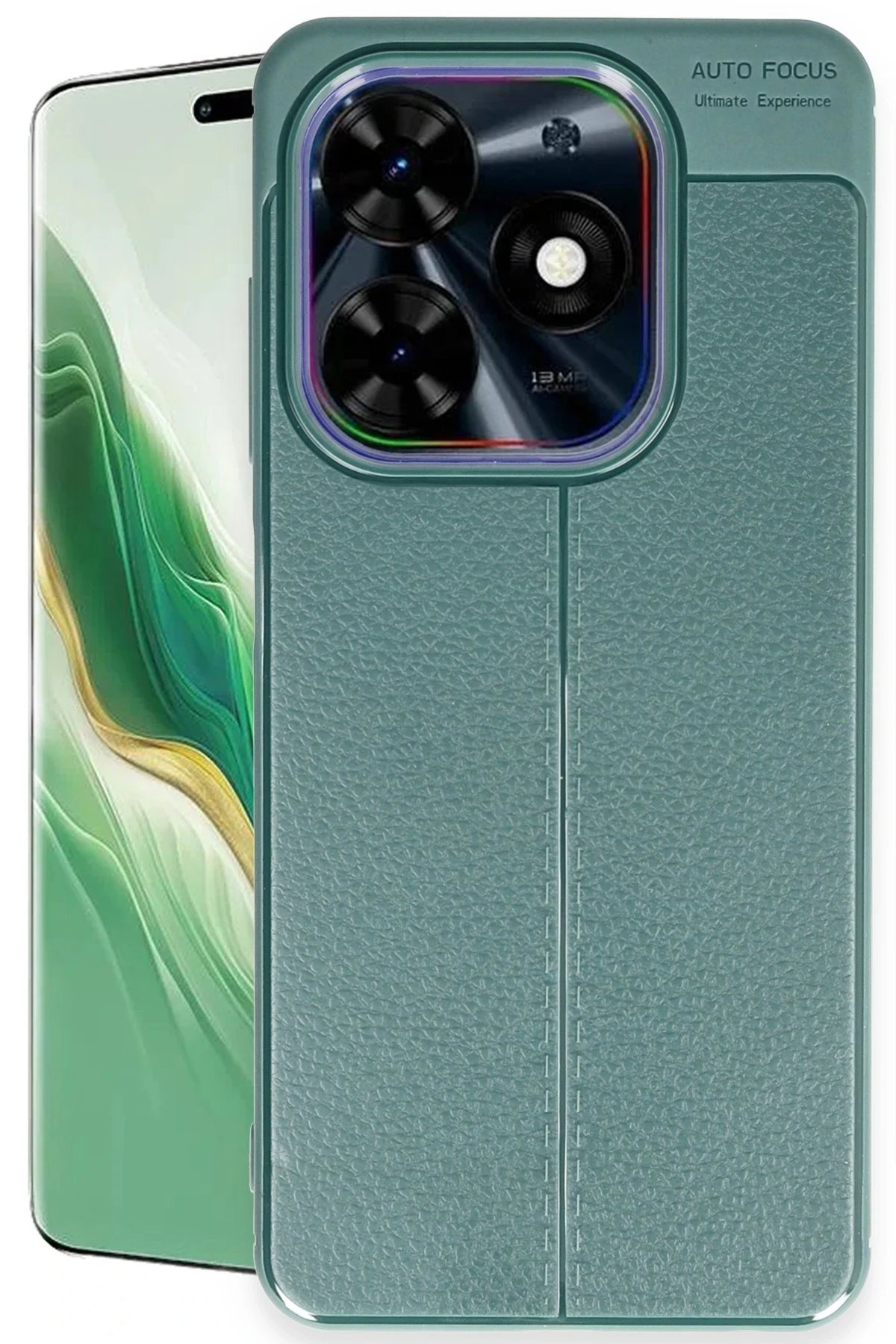 Tecno Spark Go 2024 Kılıf Auto Focus Kapak - Koyu Yeşil-(5796)