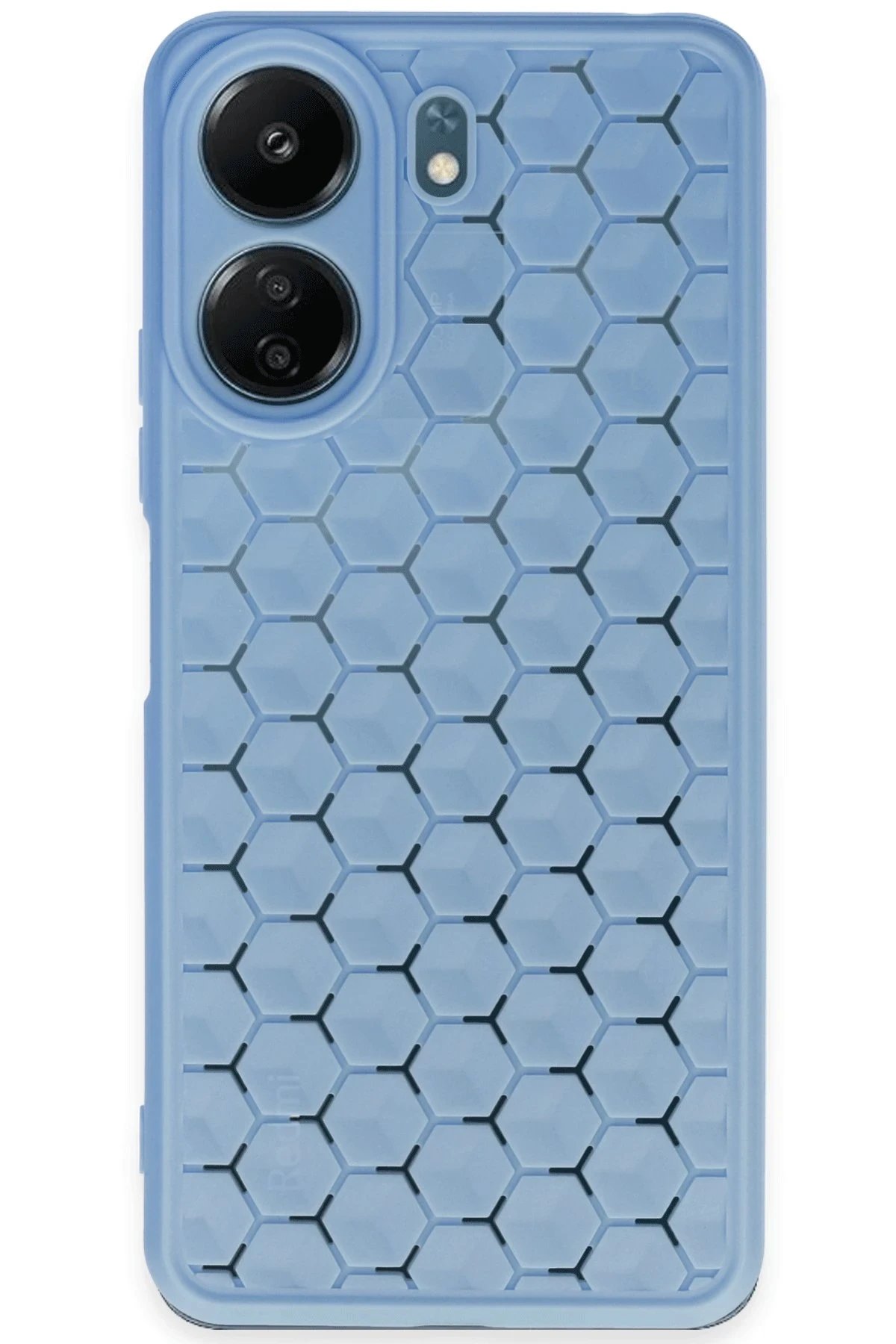 Xiaomi Redmi 13C Kılıf Petek Silikon Kapak - Mavi-(5796)