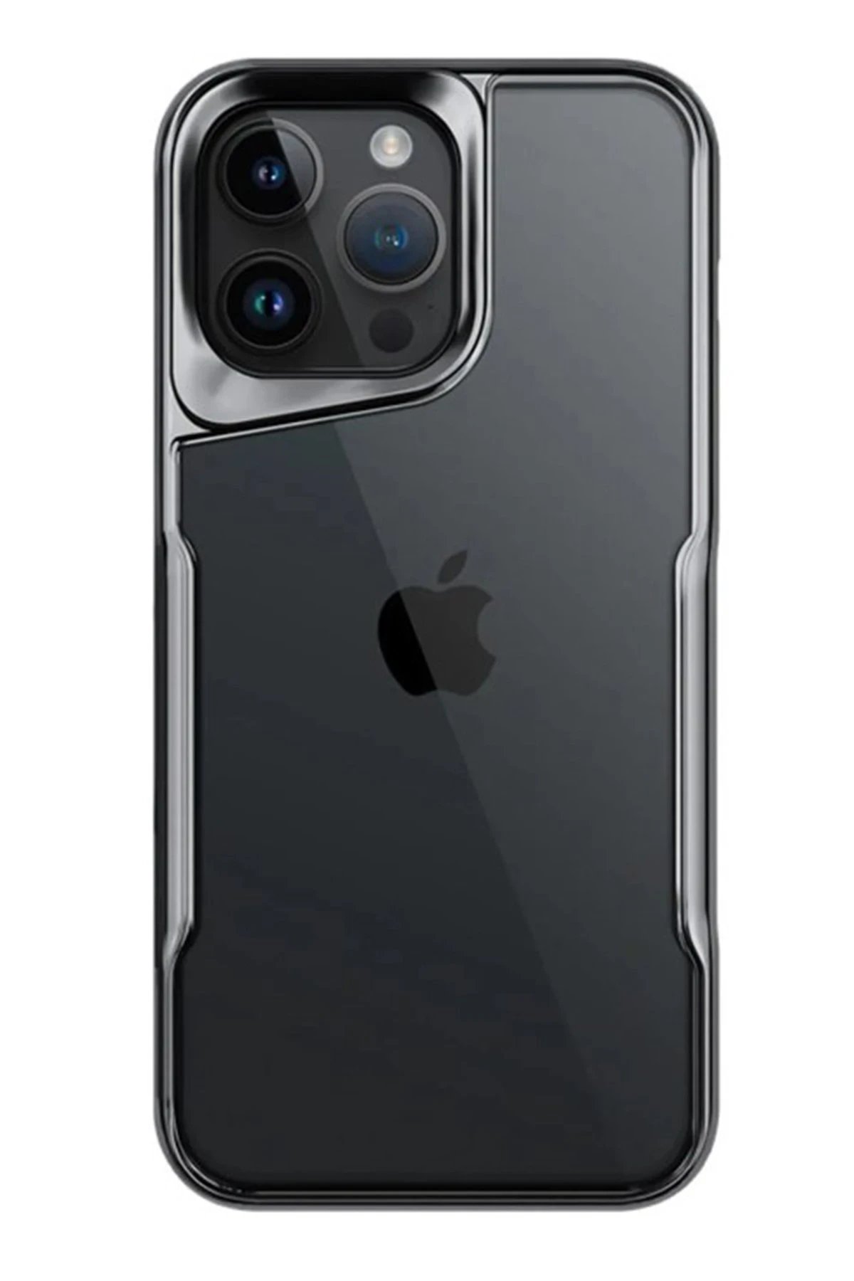 iPhone 15 Pro Kılıf Boyi Silikon Kapak - Titan Gri-(5796)