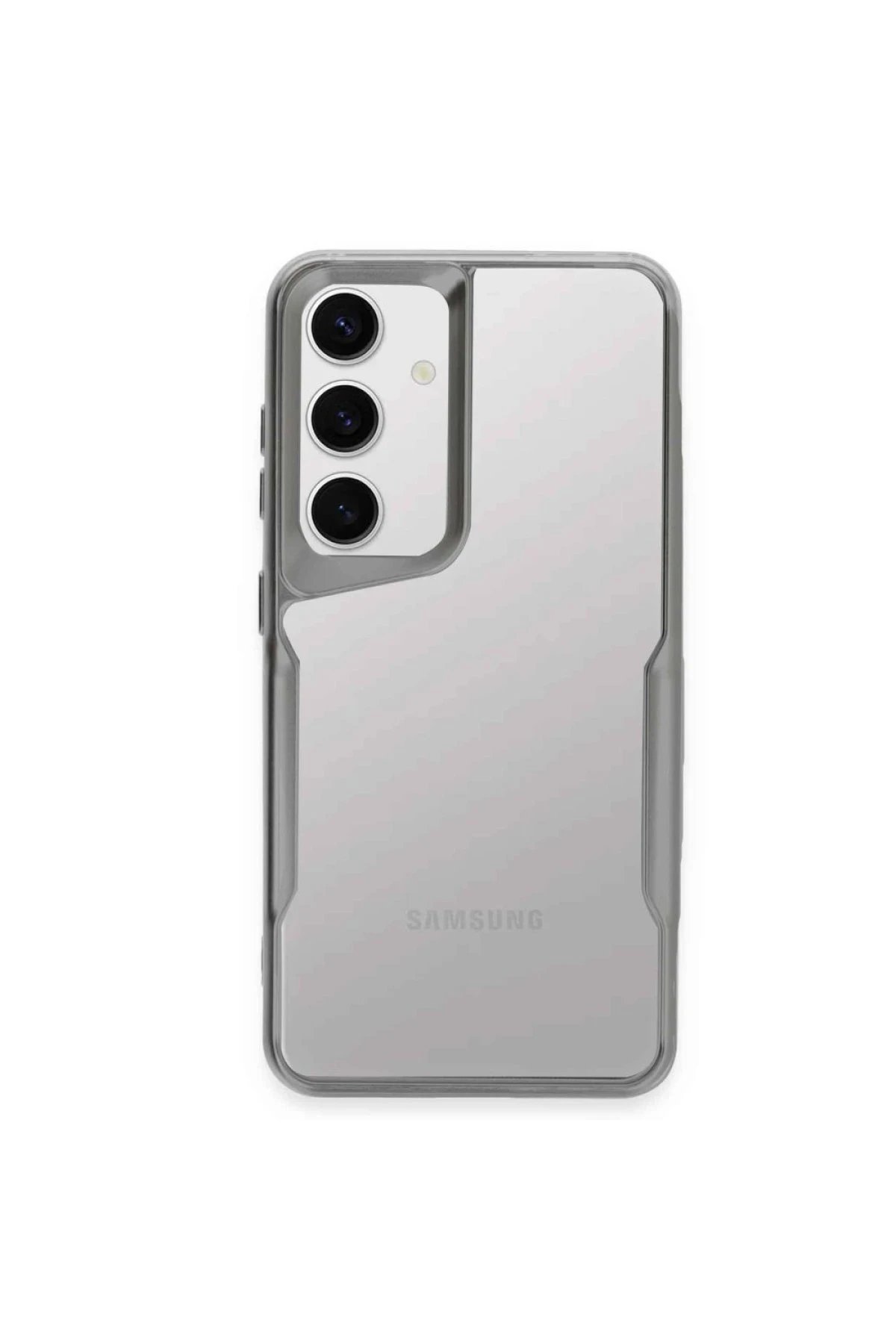 Samsung Galaxy A15 4G Kılıf Boyi Silikon Kapak - Gümüş-(5796)