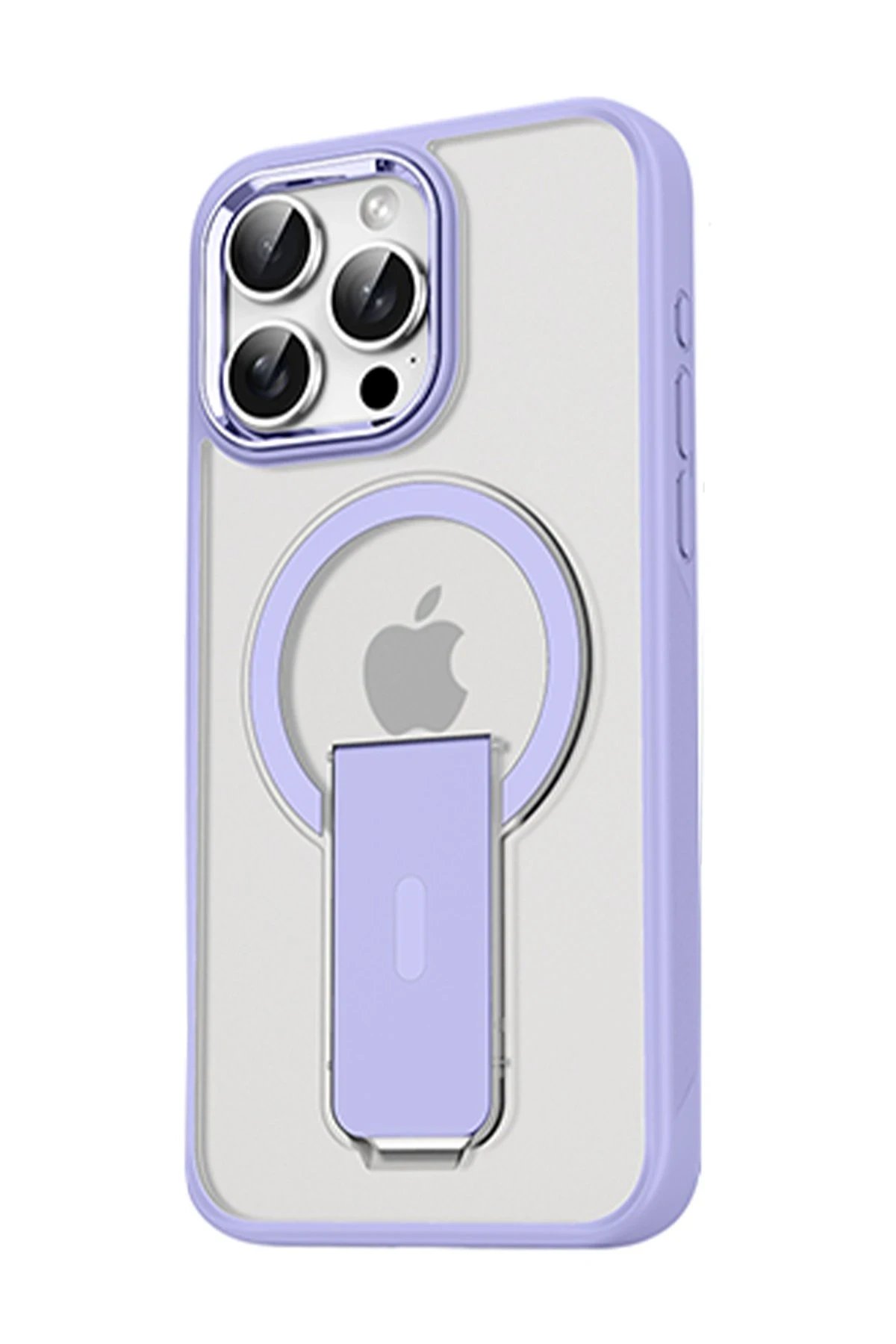 iPhone 14 Pro Max Tork Magsafe Standlı Kapak - Lila-(5796)