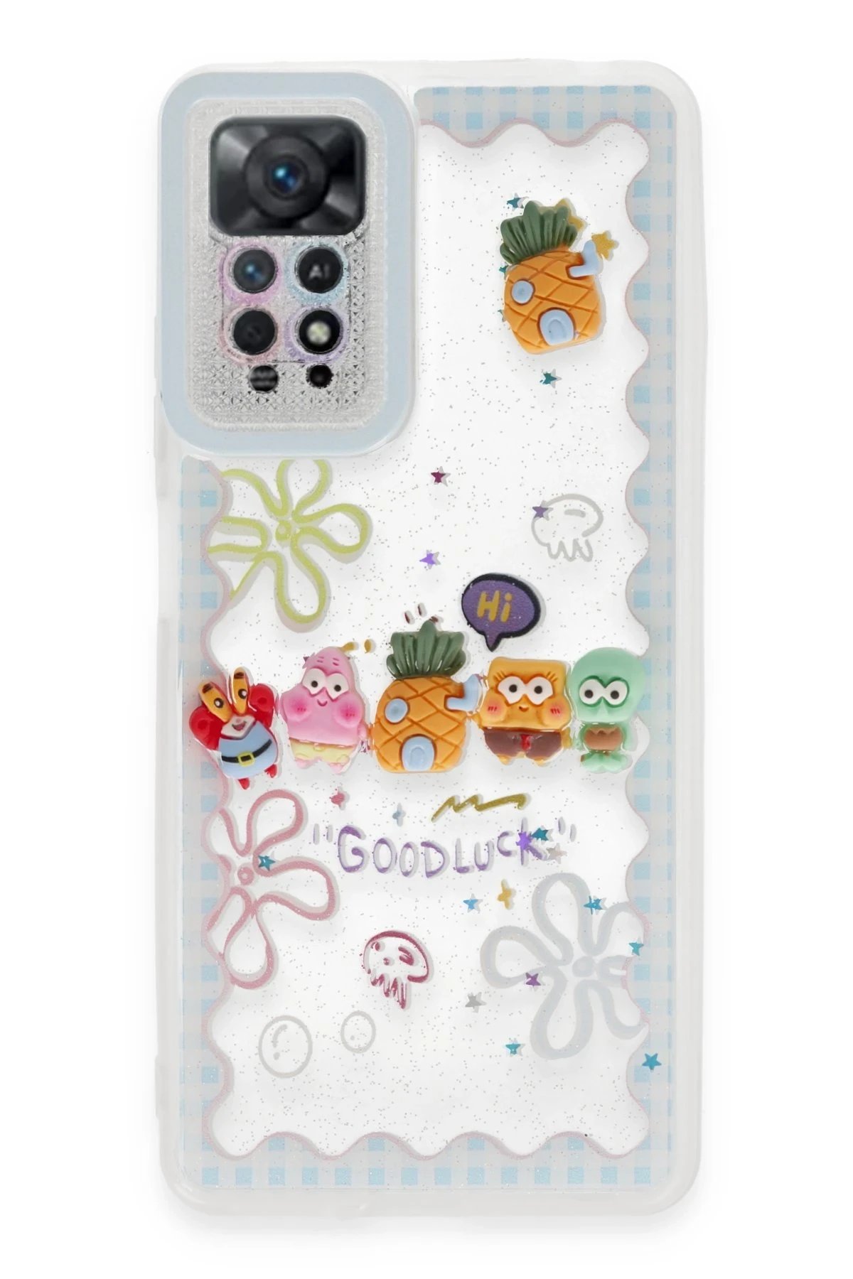 Xiaomi Redmi Note 11 Kılıf Sweet Desenli Silikon Kapak - Açık Mavi-(5796)
