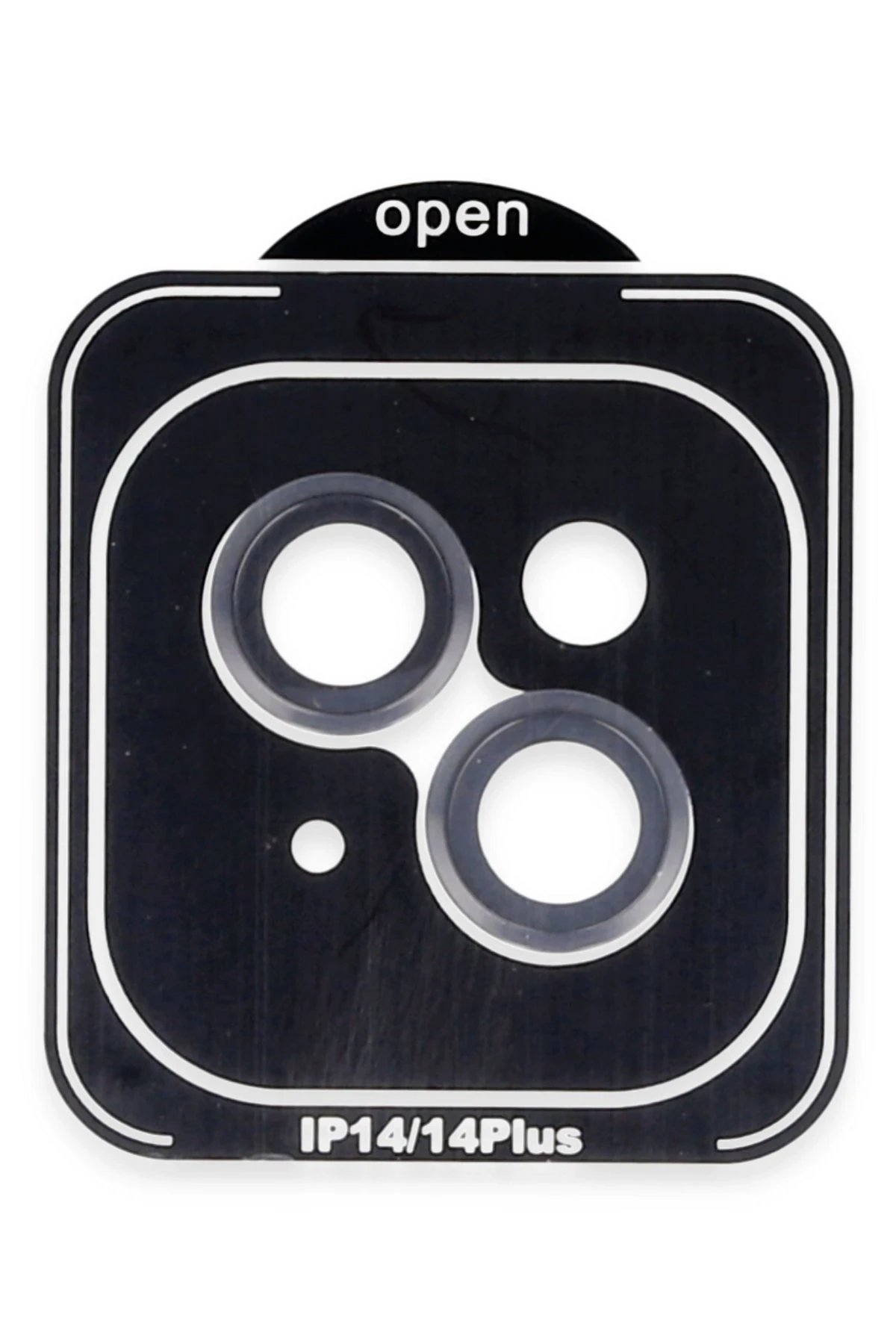 iPhone 14 PVD Metal Kamera Lens - Siyah-(5796)